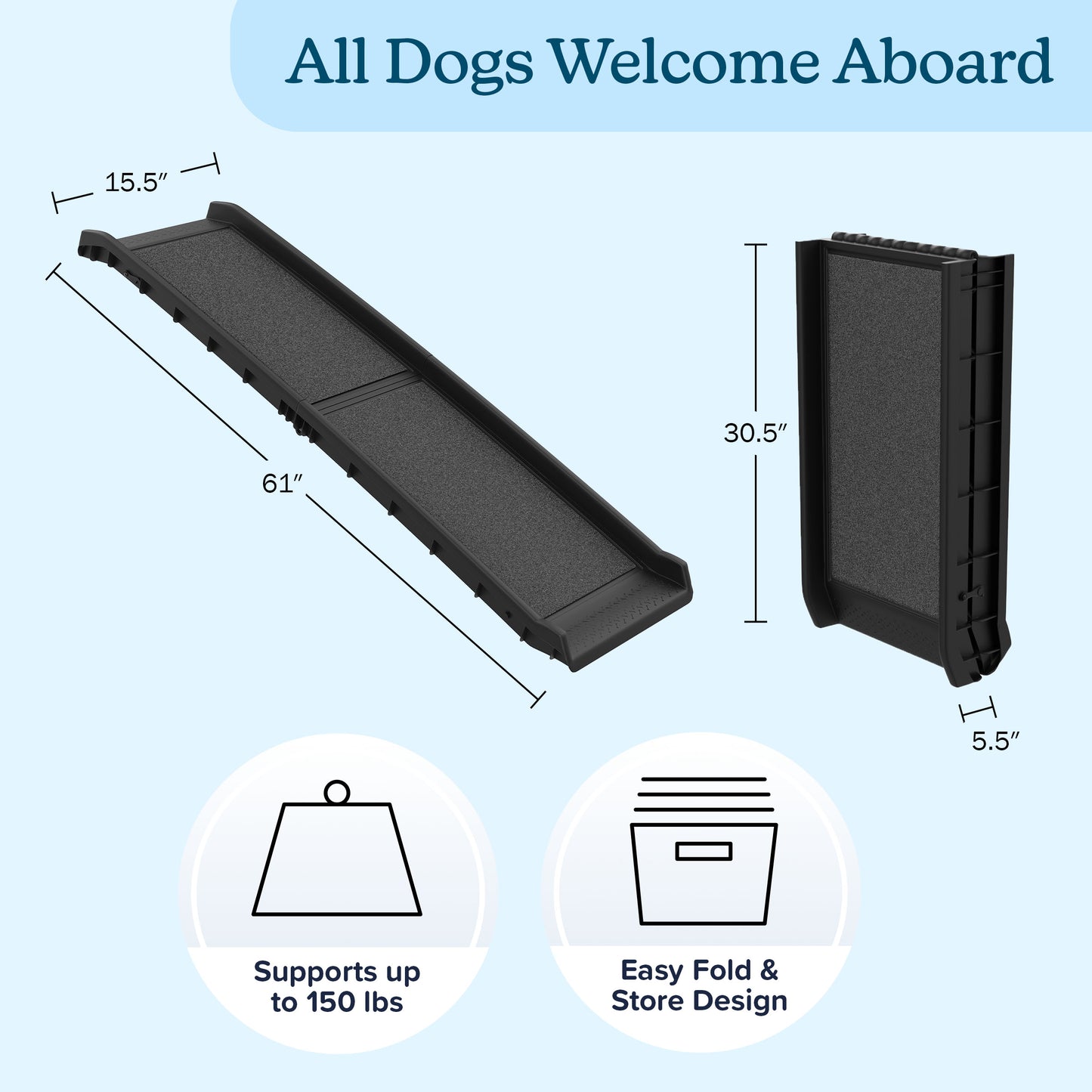Folding, Nonslip Dog Ramp