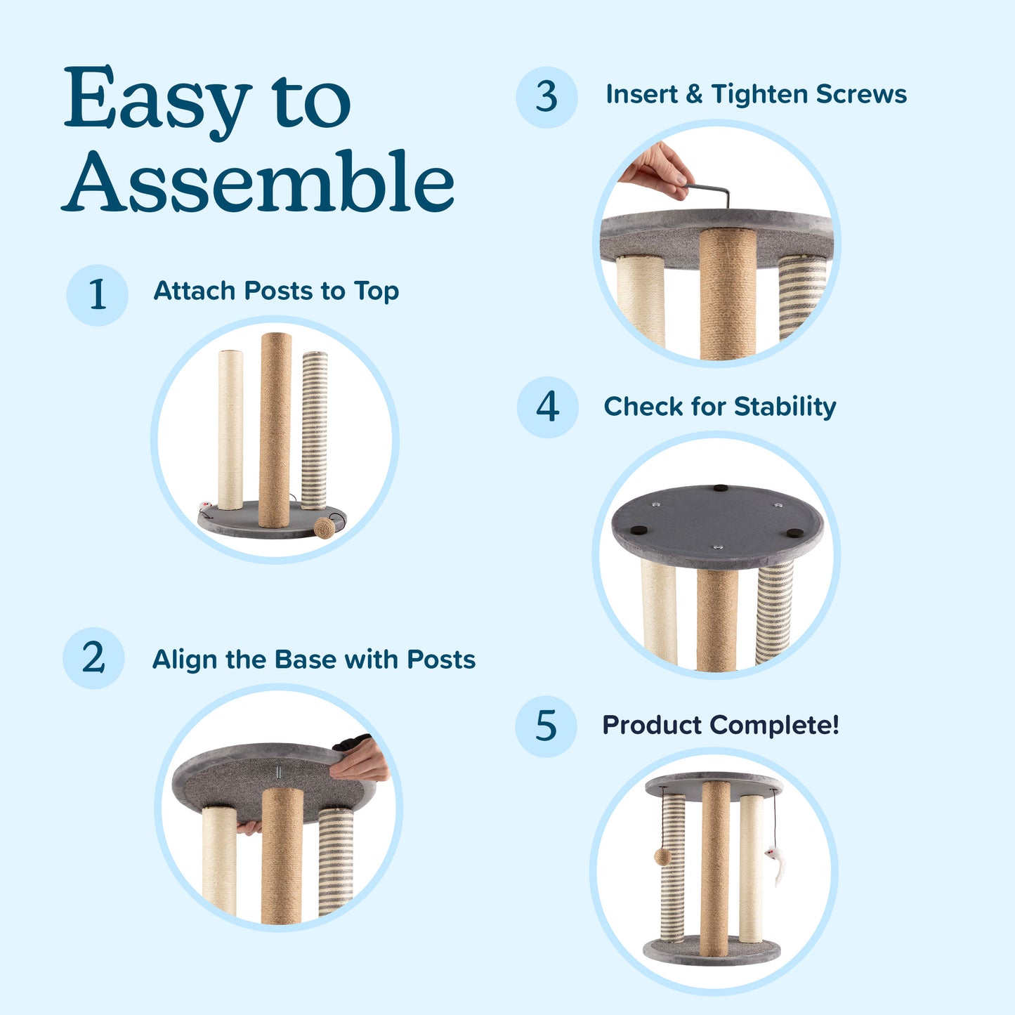 3-Post Cat Scratching Tower