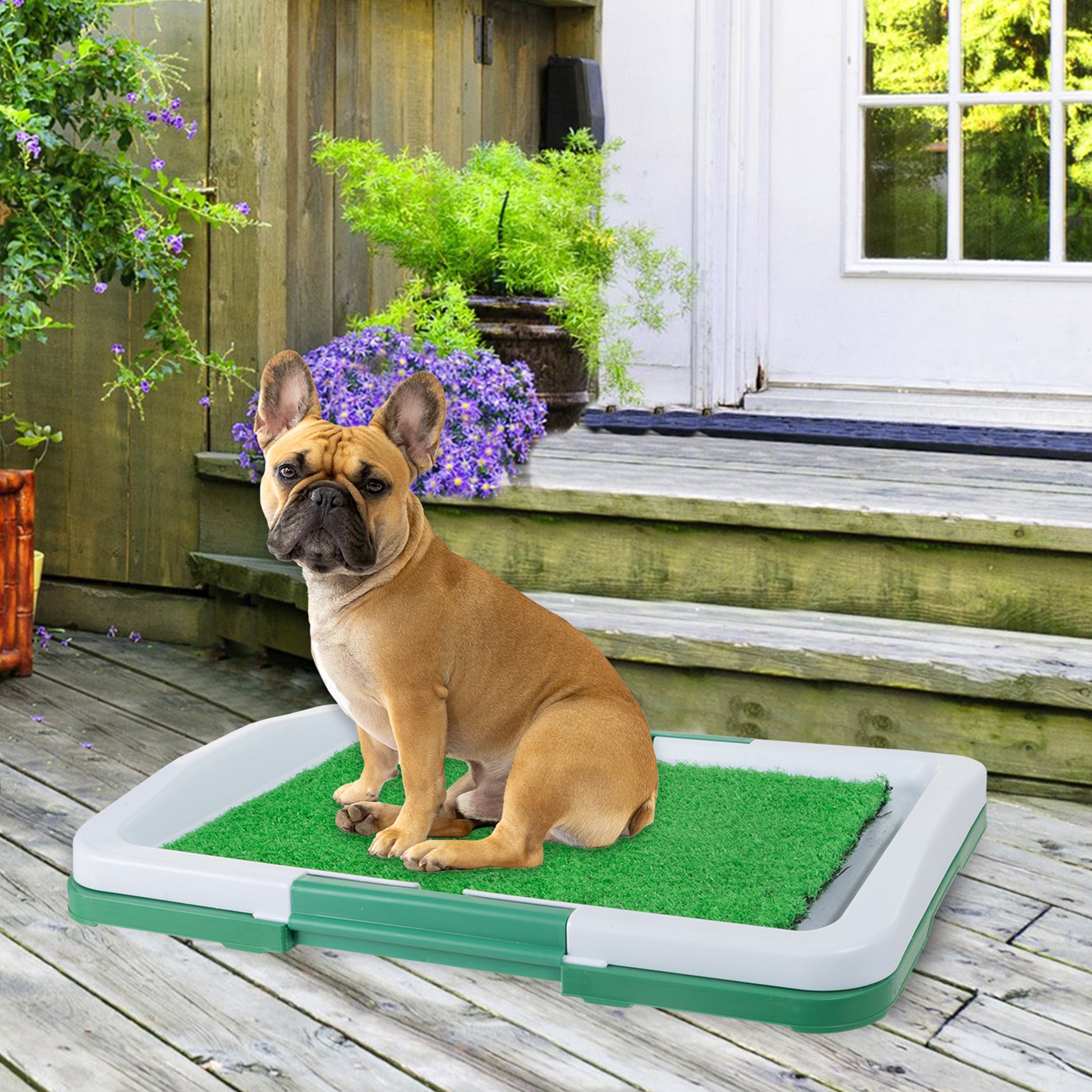 PETMAKER Artificial Grass Pee Pad Set for Dogs Potty Training