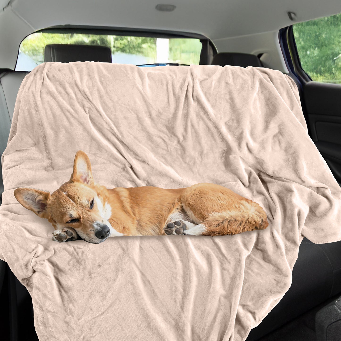 PETMAKER 50x60-Inch Waterproof Dog Blanket, Tan