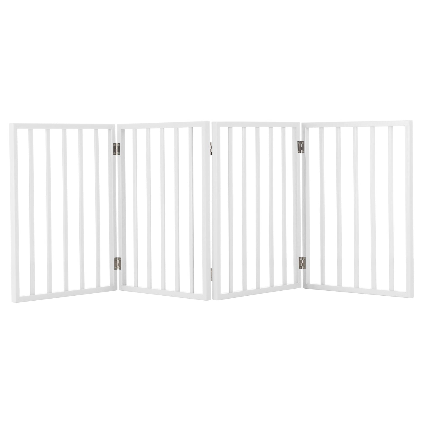 PETMAKER 4-Panel Indoor Foldable Pet Gate, White