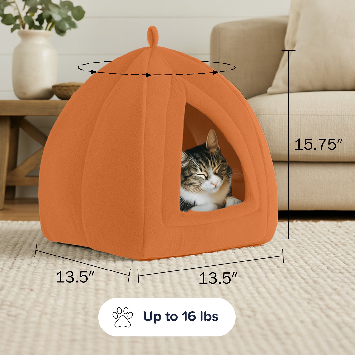 PETMAKER Cat House for Small Animals, Brown