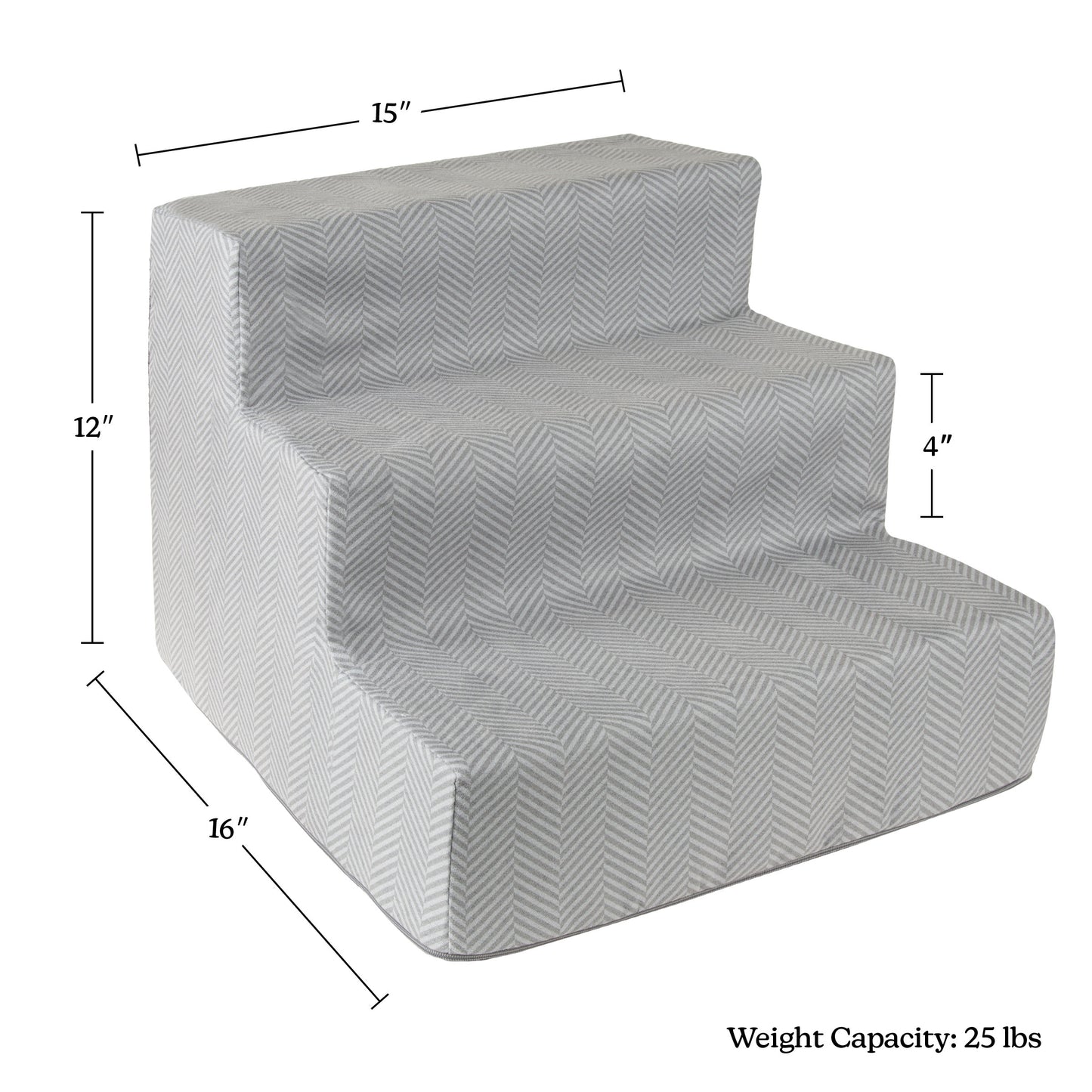 3-Step Nonslip Foam Pet Staircase