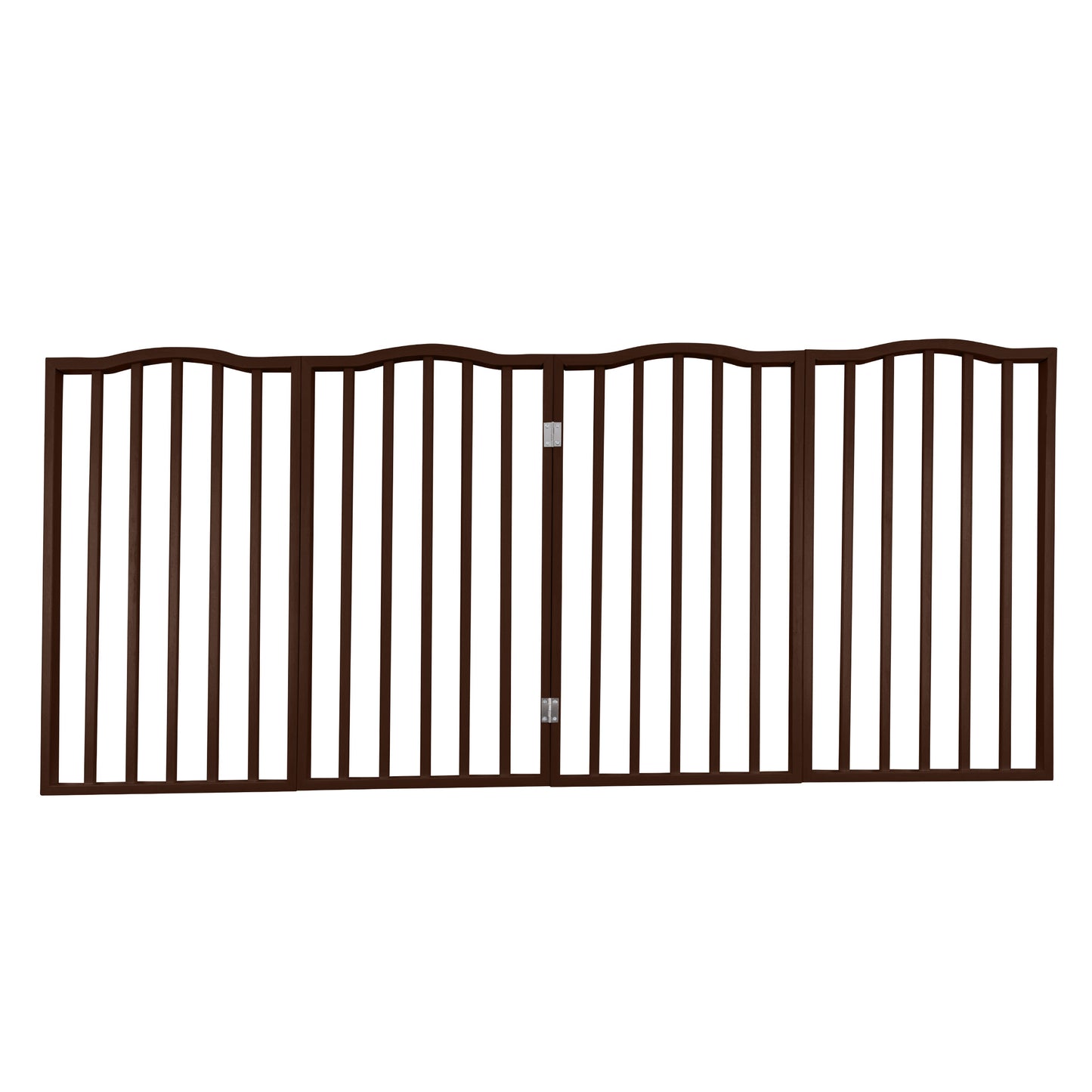 PETMAKER 4-Panel Indoor Foldable Pet Gate, Brown