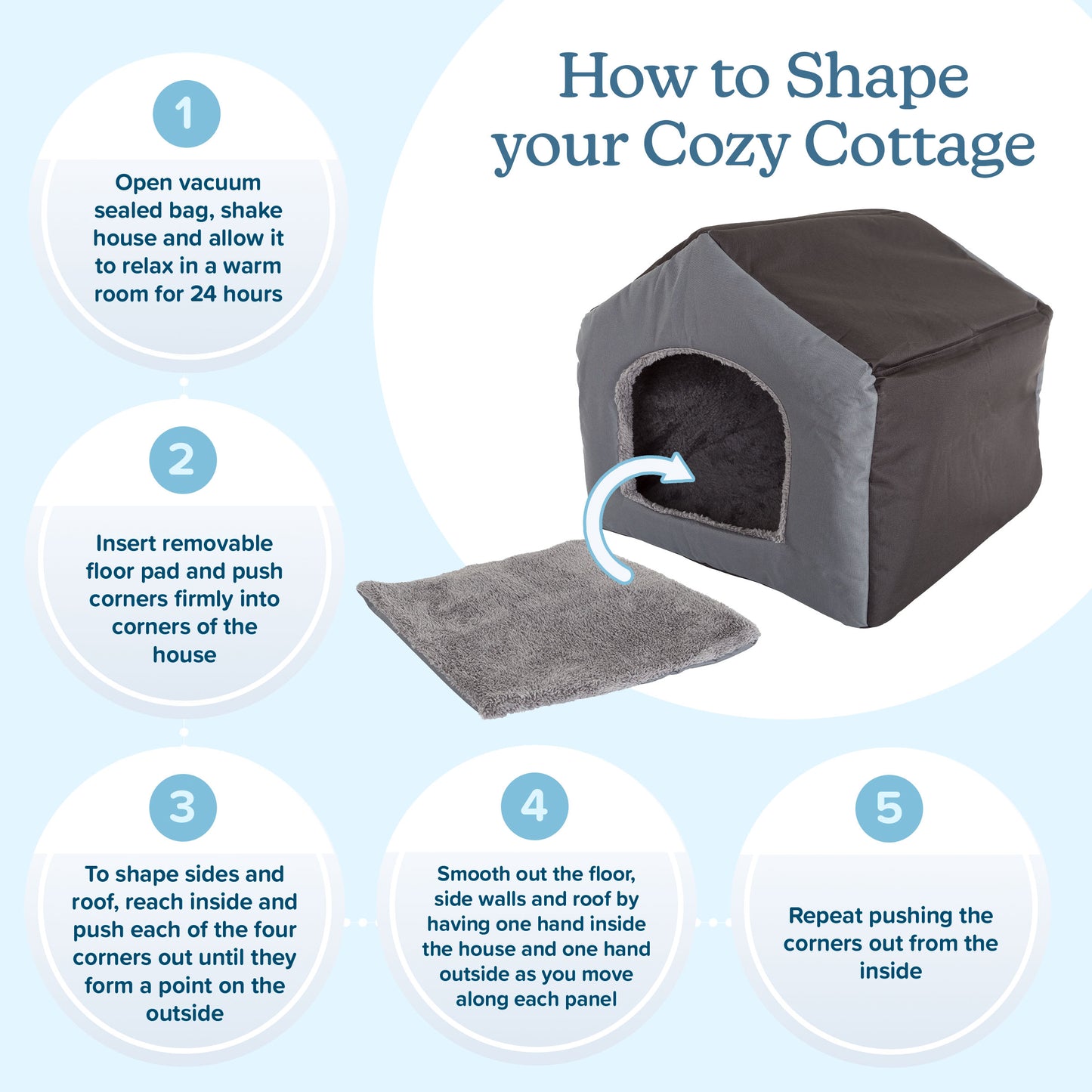 PETMAKER Indoor Dog House for Small Pets, Gray