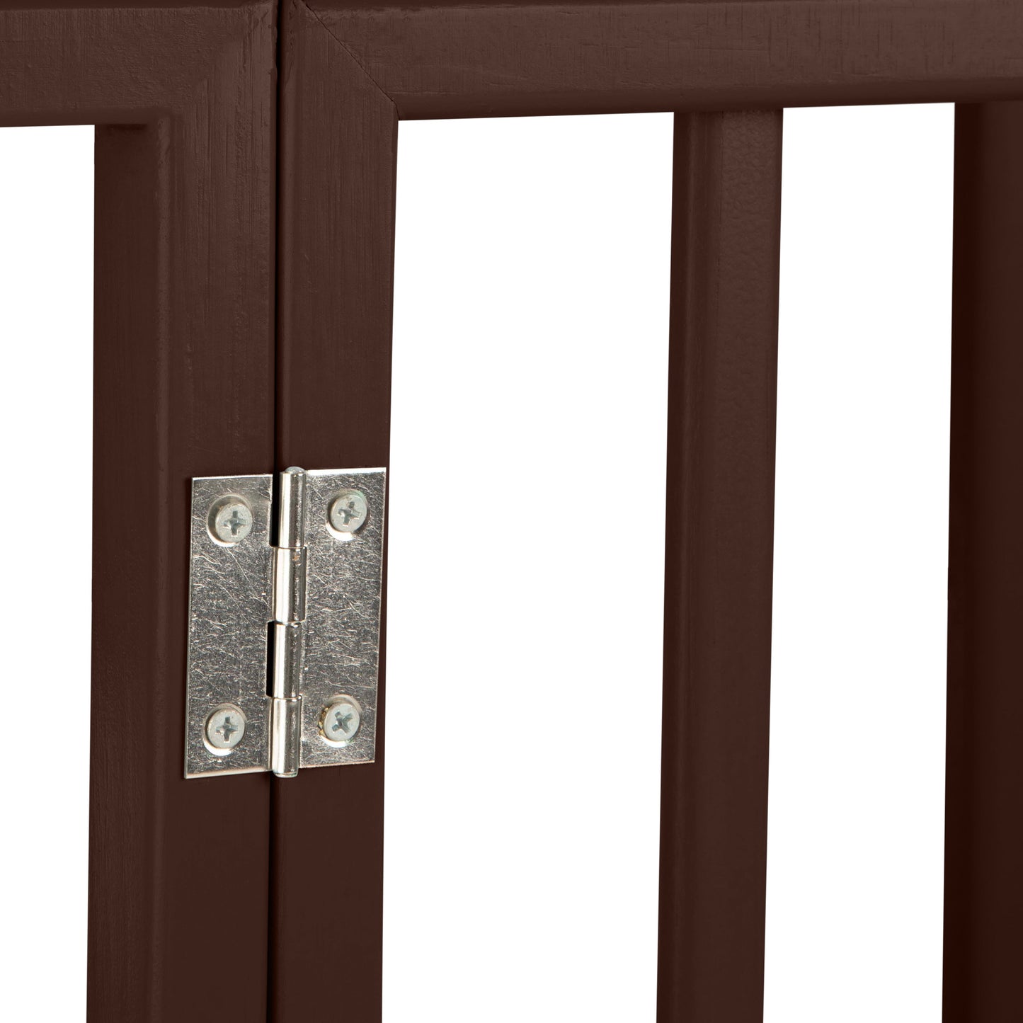 PETMAKER 4-Panel Indoor Foldable Pet Gate, Brown