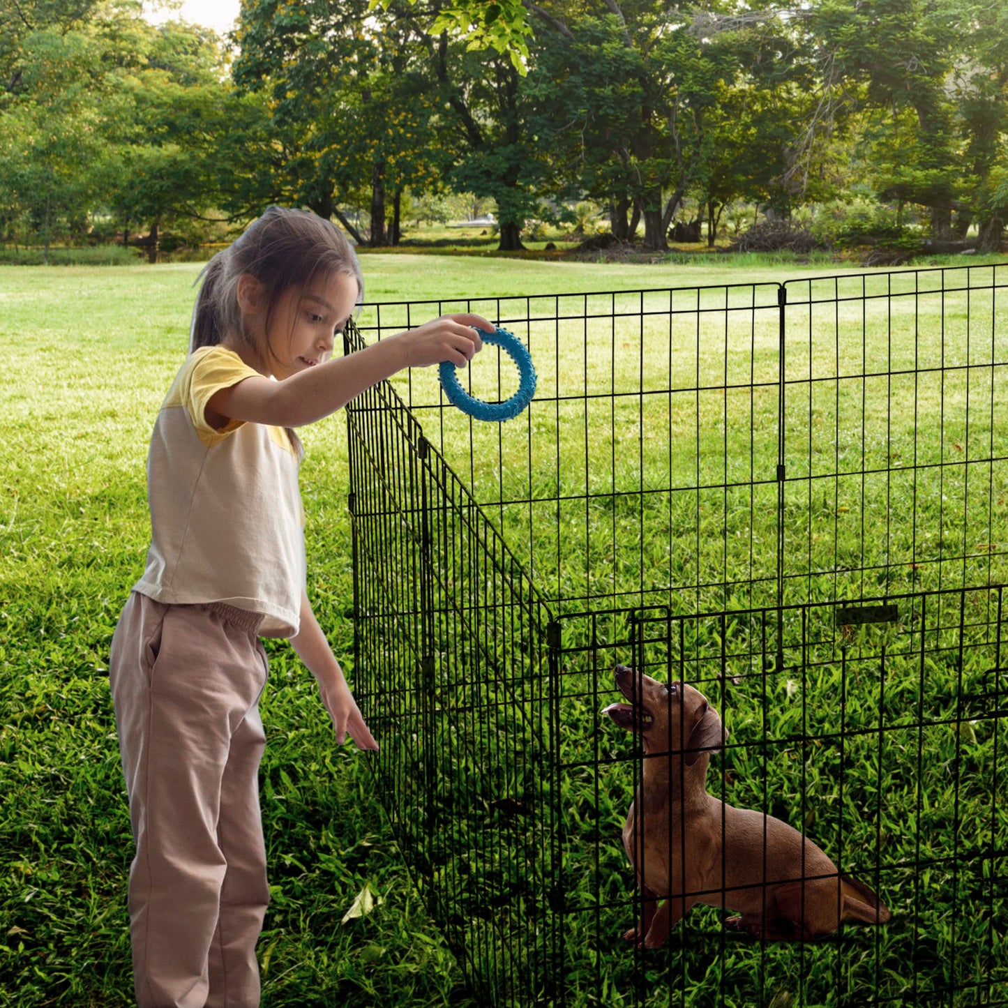 PETMAKER Indoor/Outdoor Foldable Dog Playpen