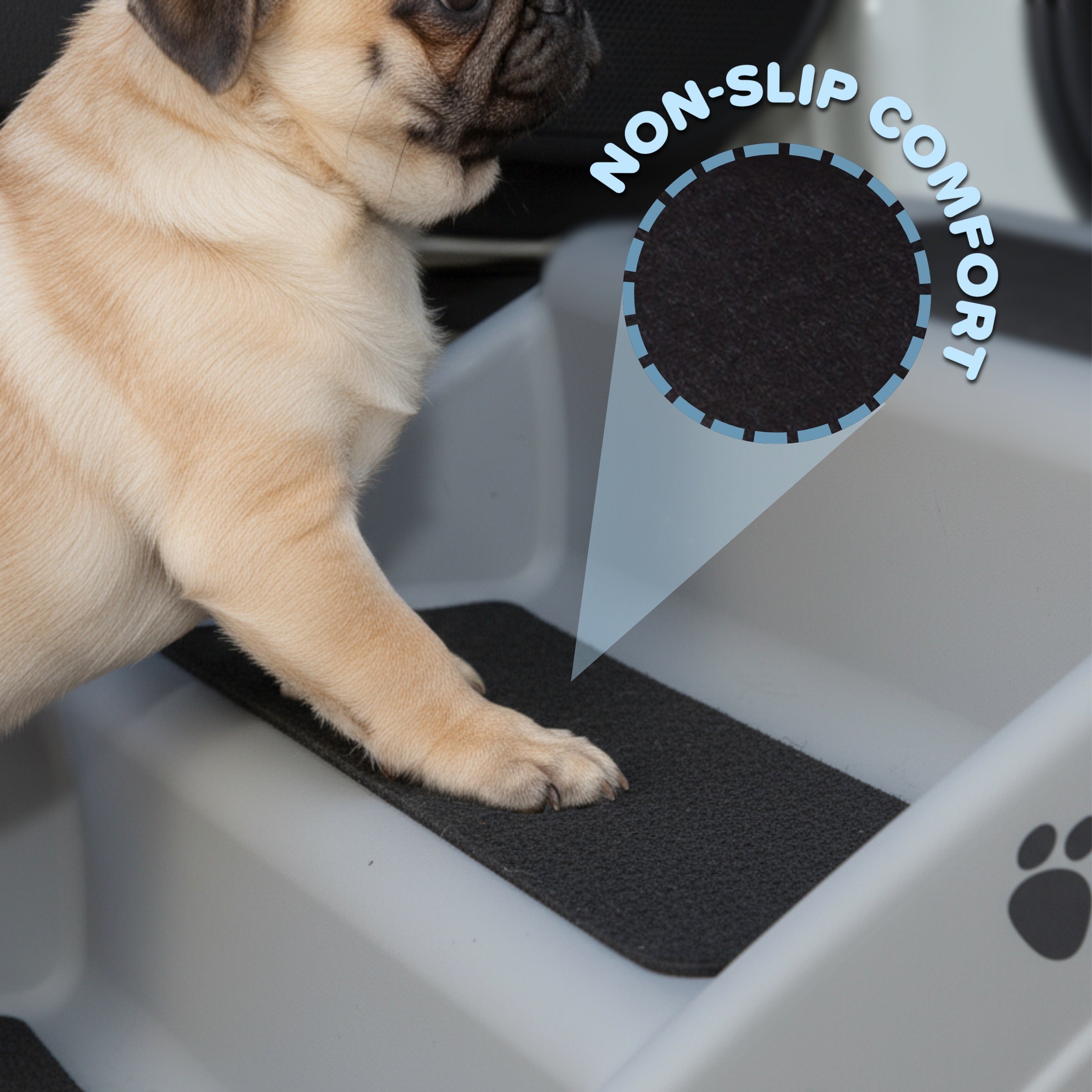 Dog Stairs - Foldable Pet Stairs with 4-Step Design for Beds