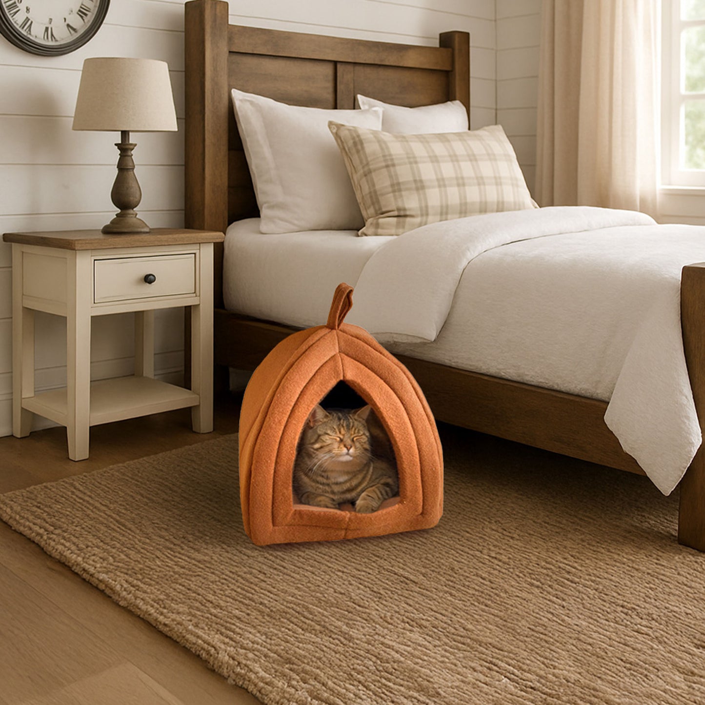 PETMAKER Cat House for Small Animals, Brown
