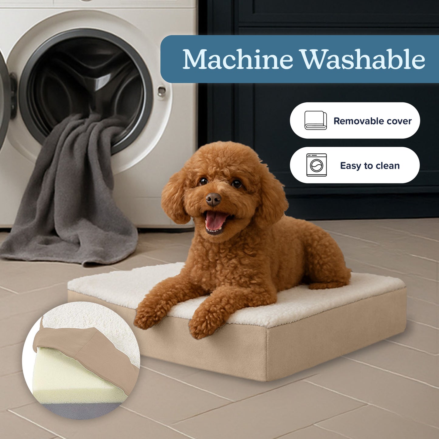 Orthopedic Sherpa Top Pet Bed