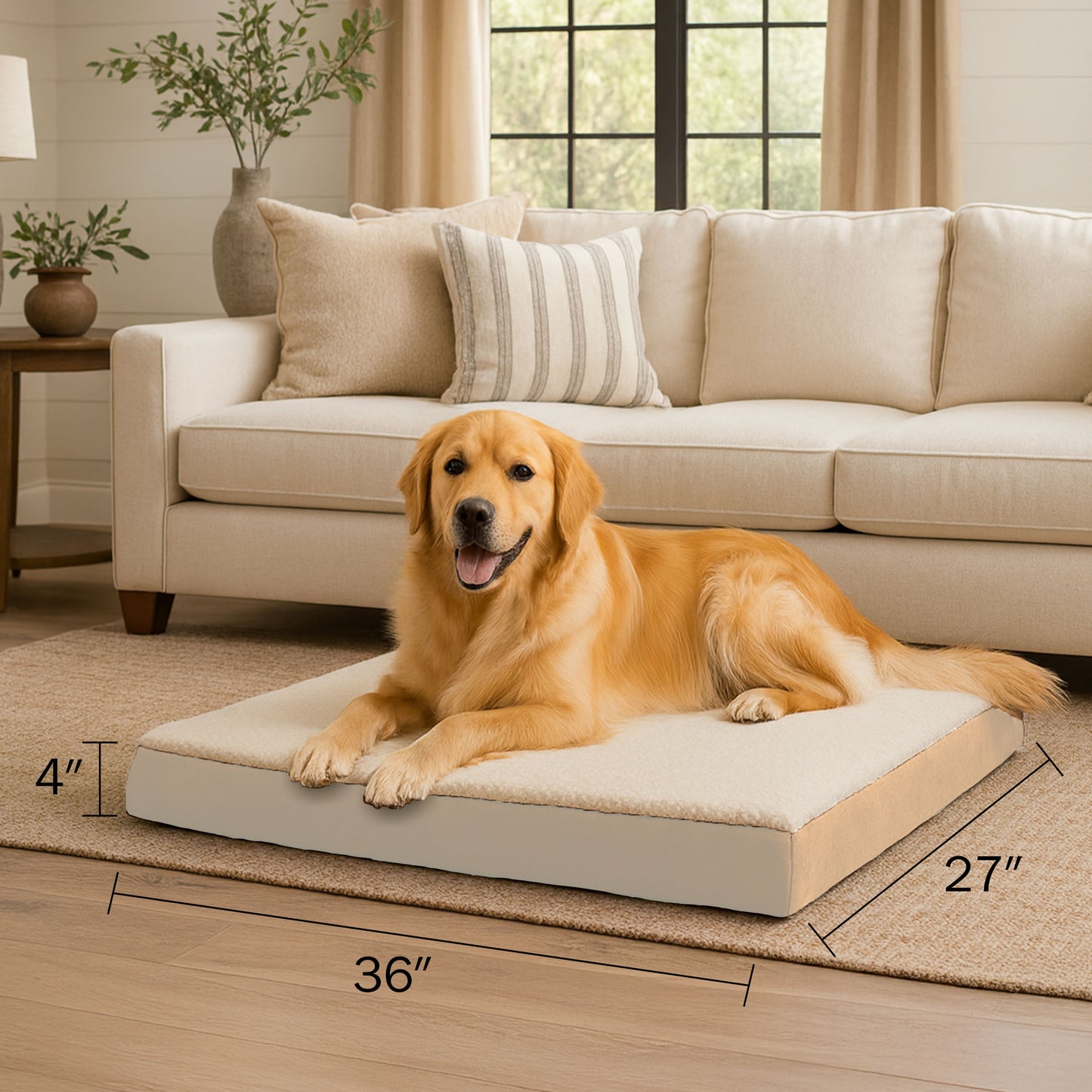 Orthopedic Sherpa Top Pet Bed
