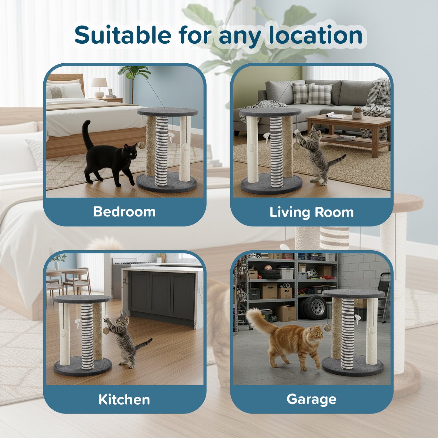 3-Post Cat Scratching Tower