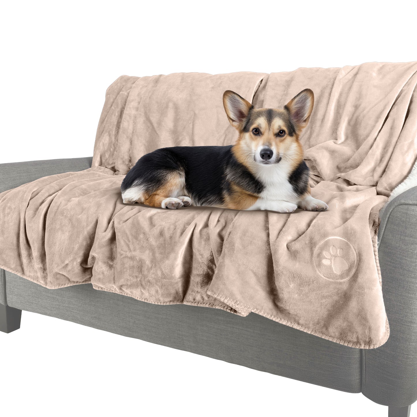 PETMAKER 50x60-Inch Waterproof Dog Blanket, Tan