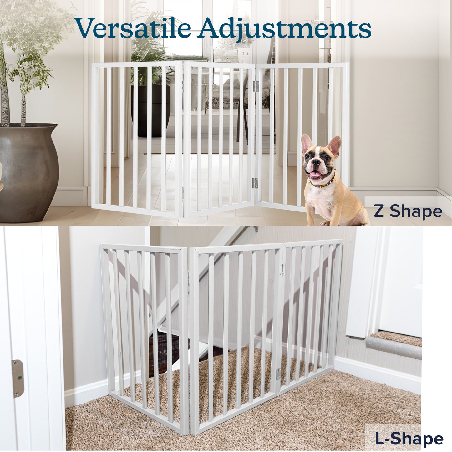 PETMAKER 3-Panel Indoor Foldable Pet Gate, White