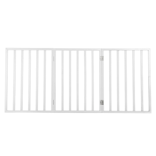 PETMAKER 3-Panel Indoor Foldable Pet Gate, White