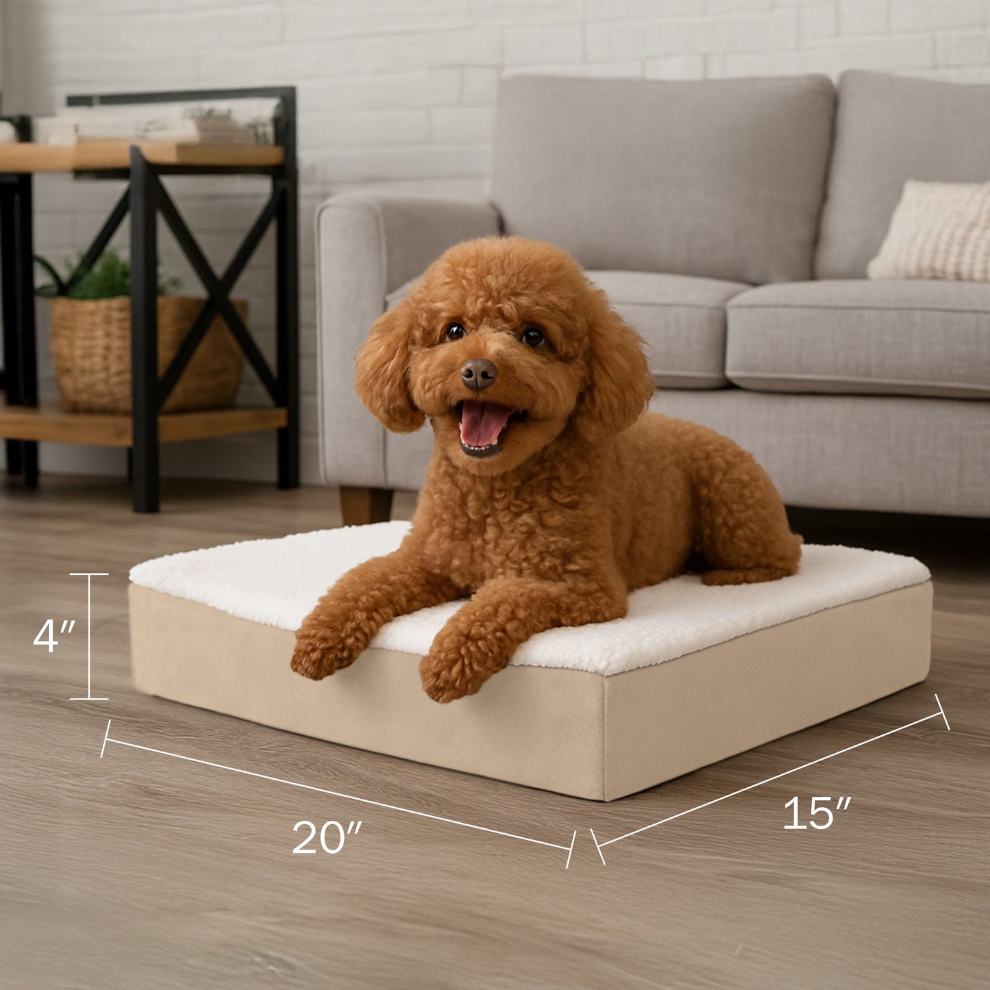 Orthopedic Sherpa Top Pet Bed