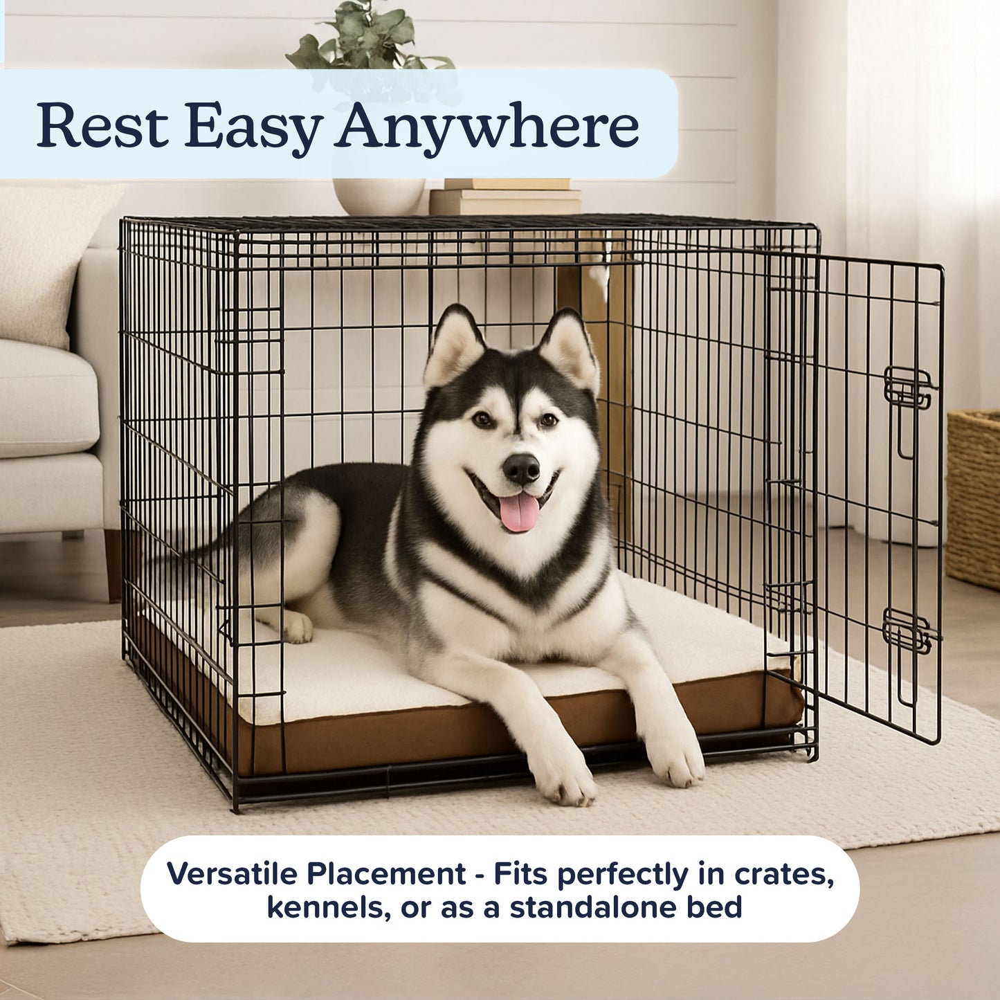 Orthopedic Sherpa Top Pet Bed