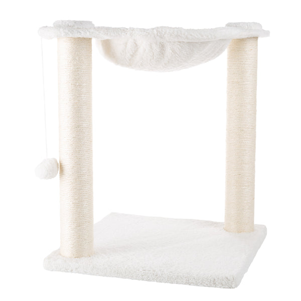 PETMAKER Cat Hammock with Scratching Posts for Indoor Cats (White) –  PetMaker