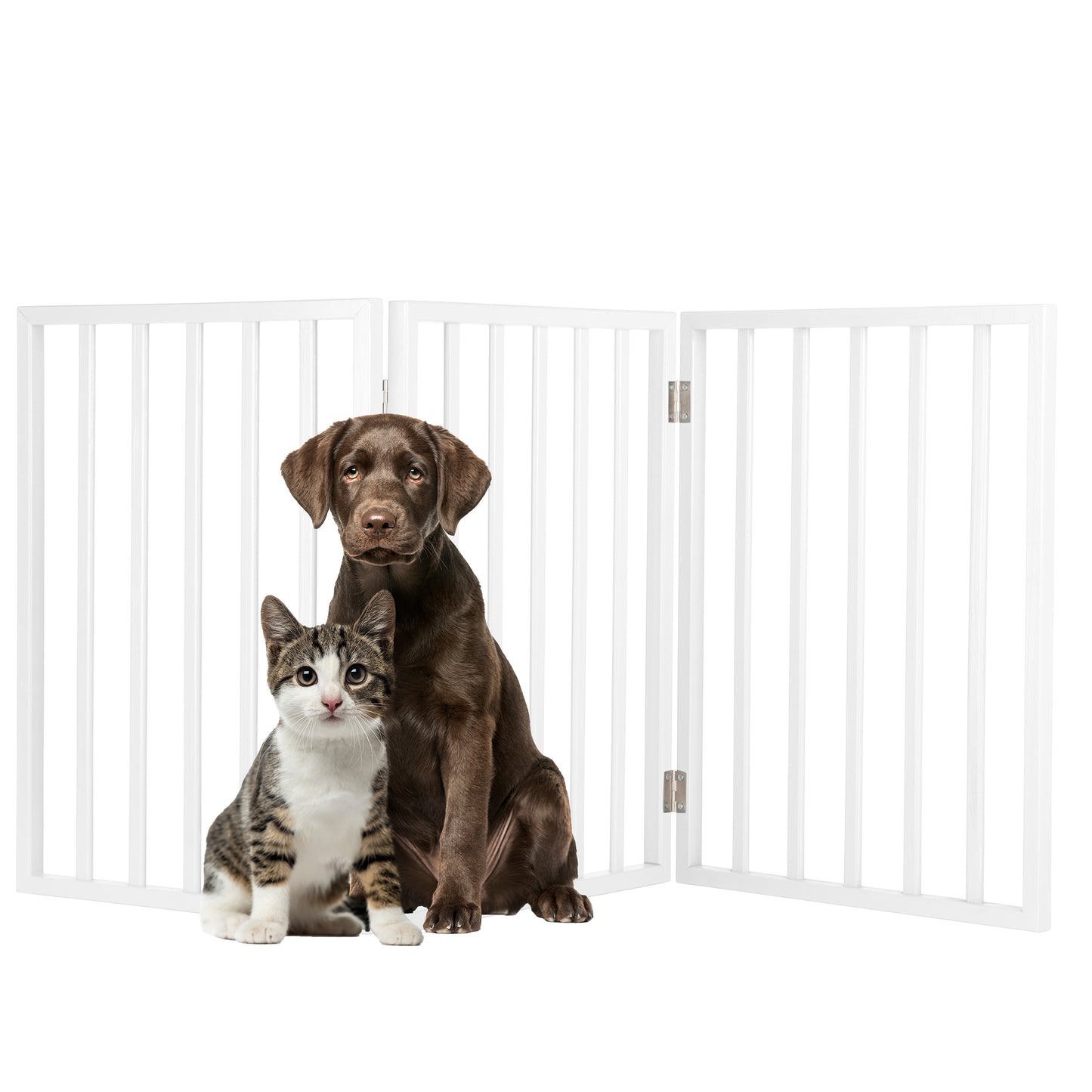 PETMAKER 3-Panel Indoor Foldable Pet Gate, White