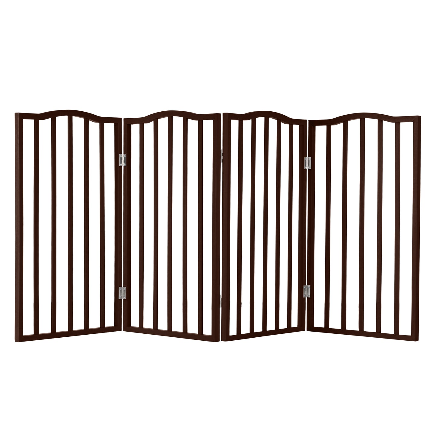 PETMAKER 4-Panel Indoor Foldable Pet Gate, Brown