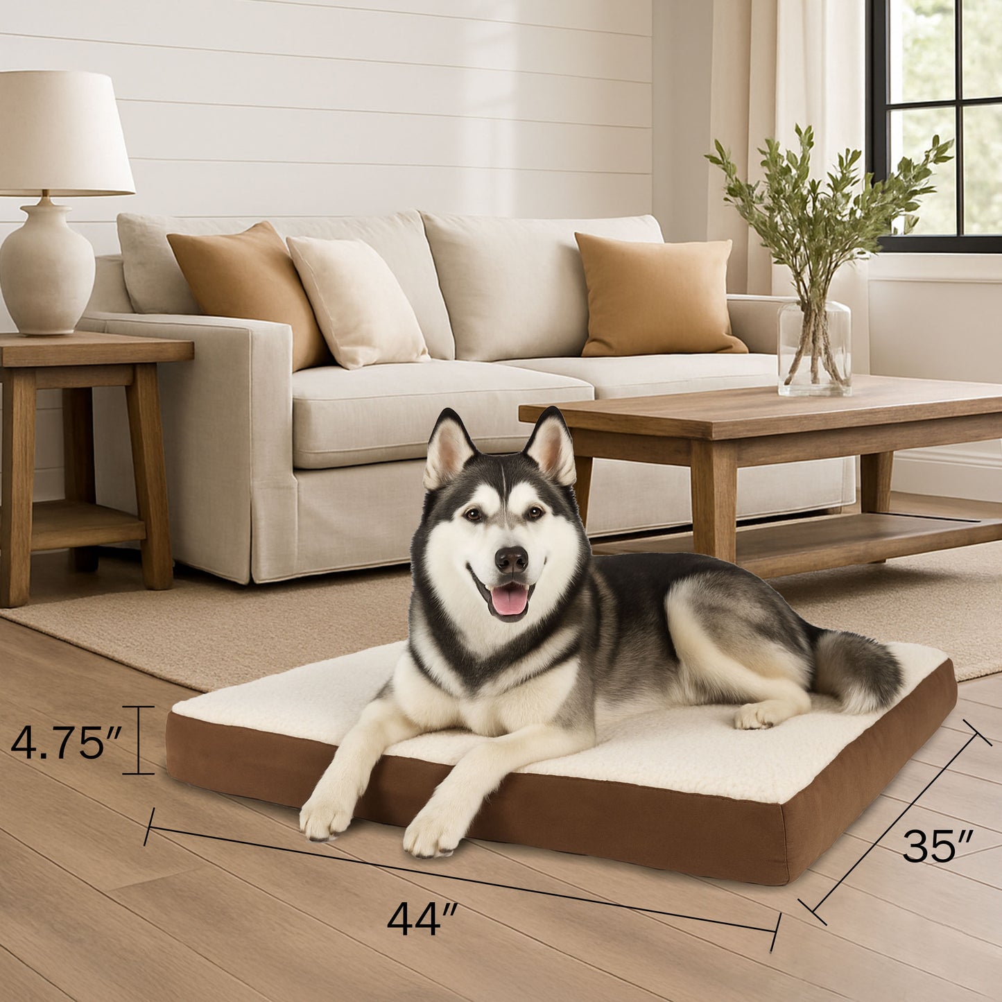Orthopedic Sherpa Top Pet Bed