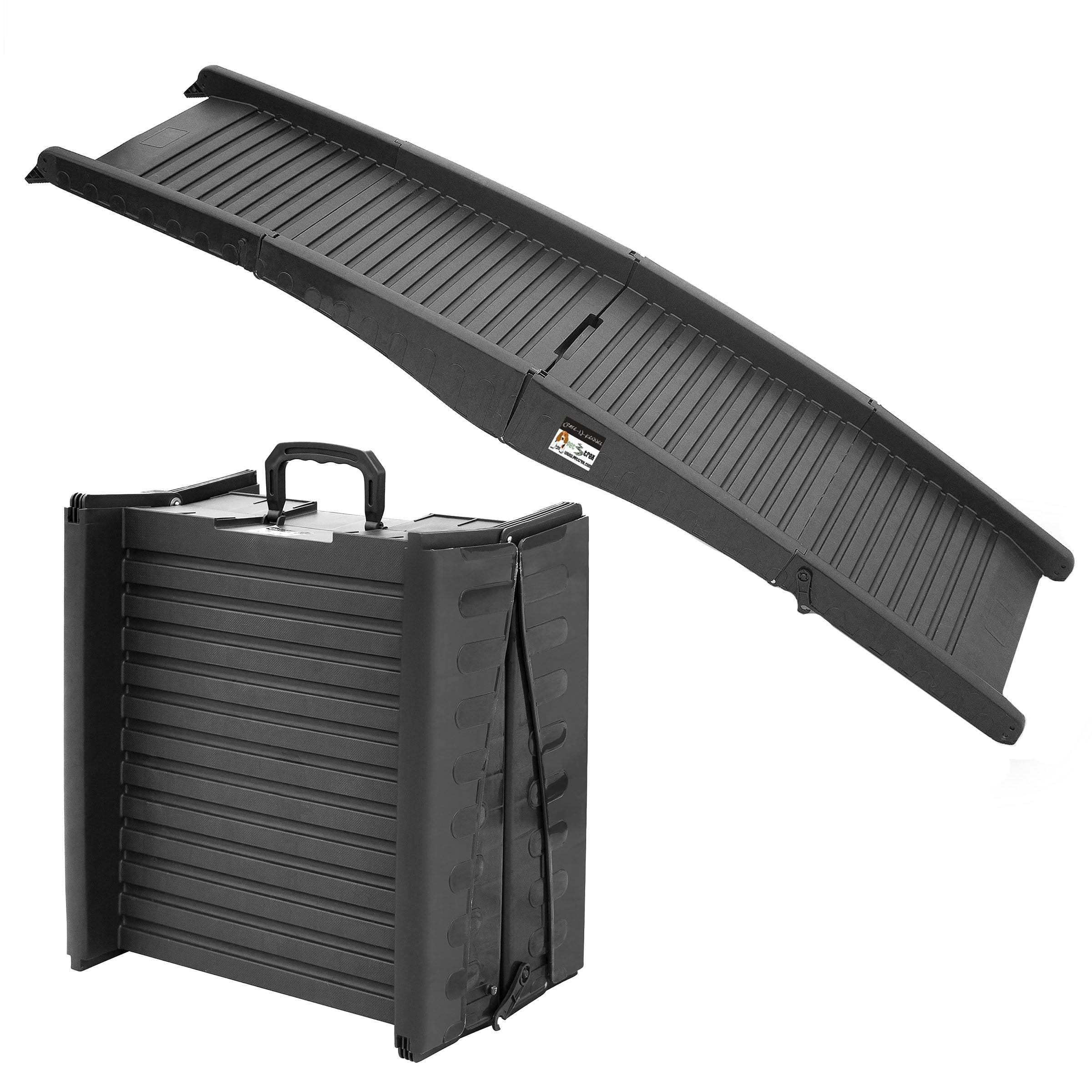PETMAKER Nonslip 60-Inch Dog Ramp with Raised Sides - Tri-Fold Pet