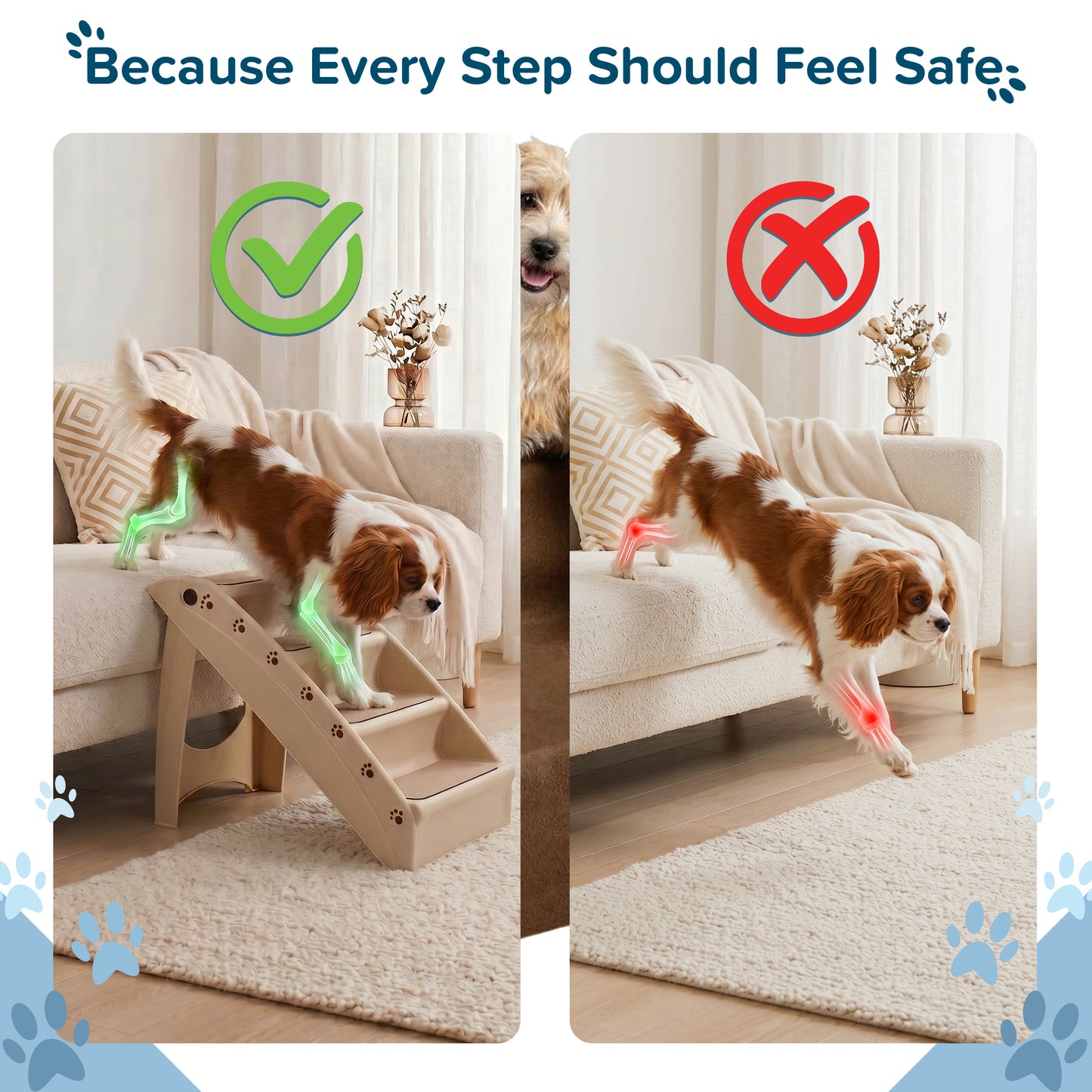 Foldable 4-Step Nonslip Pet Stairs