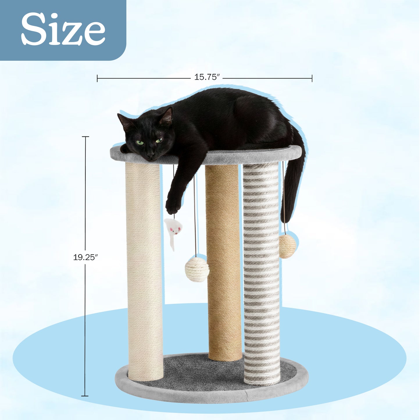 3-Post Cat Scratching Tower