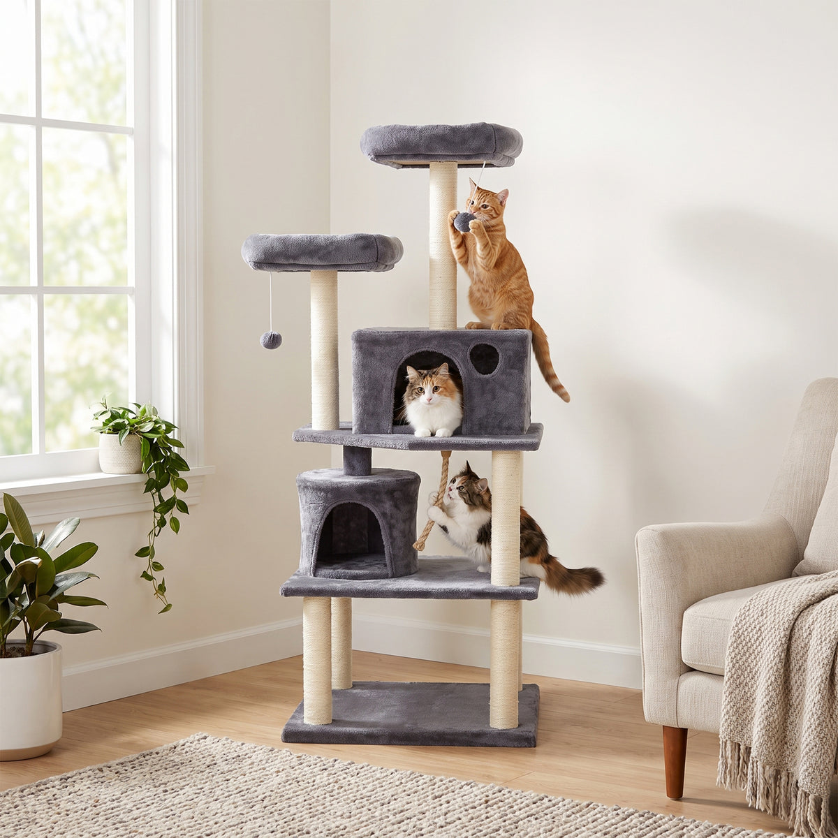 5-Tier Cat Tree with Scratch Posts