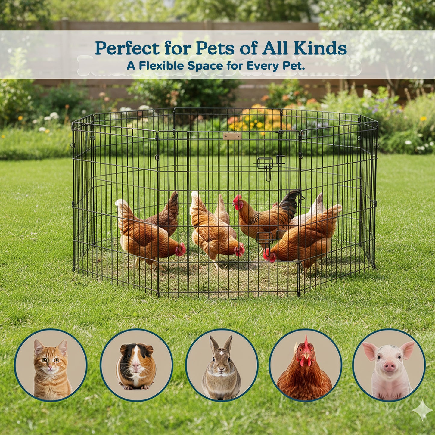 PETMAKER Indoor/Outdoor Foldable Dog Playpen