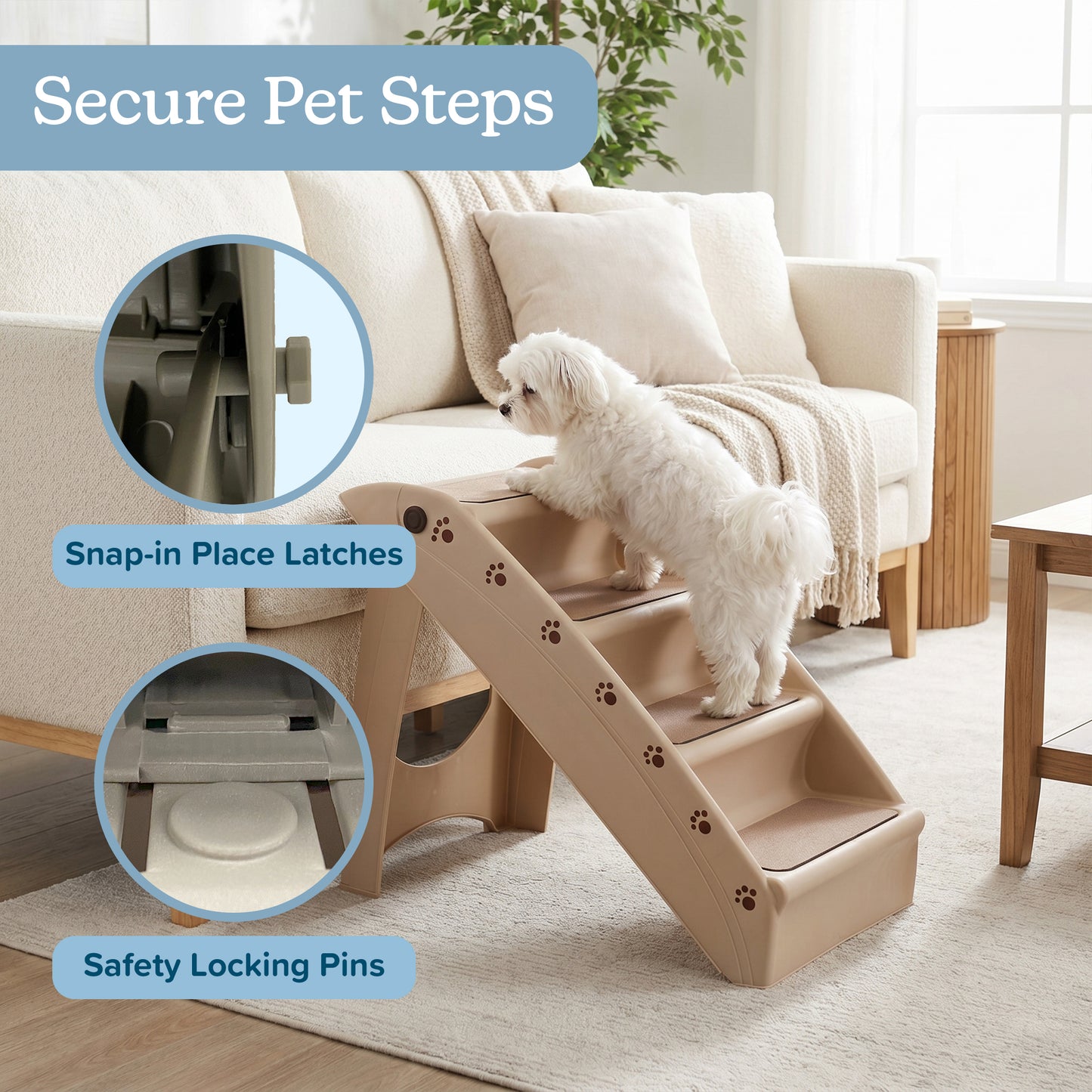 Foldable 4-Step Nonslip Pet Stairs