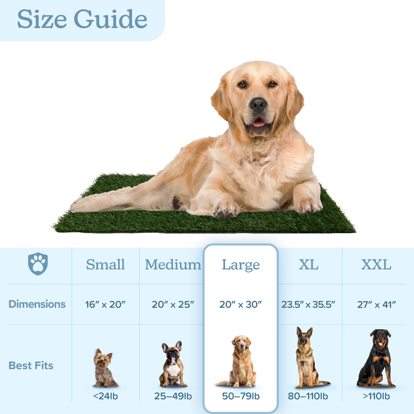 Set of 3 Replacement Turf Grass Pee Pads