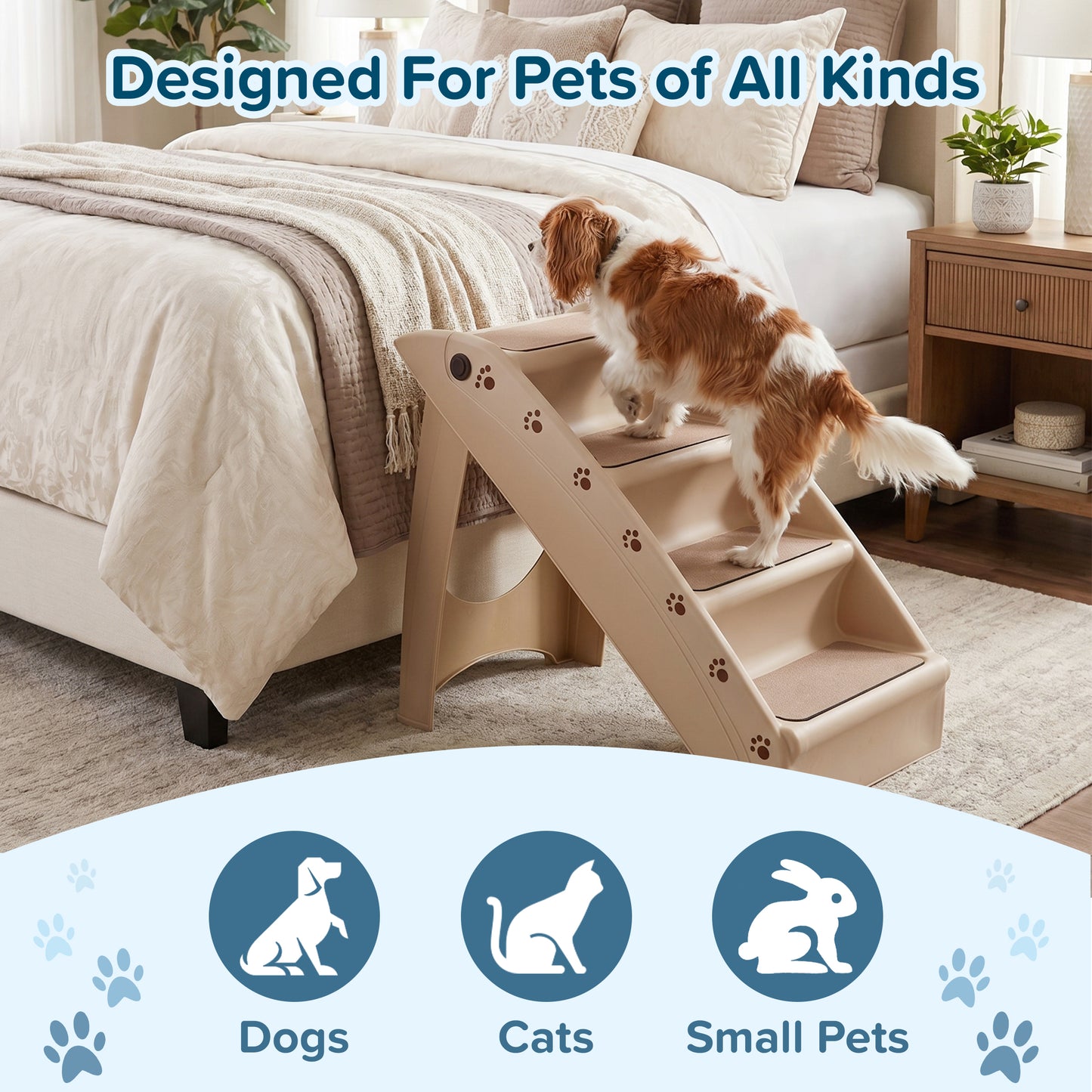 Foldable 4-Step Nonslip Pet Stairs