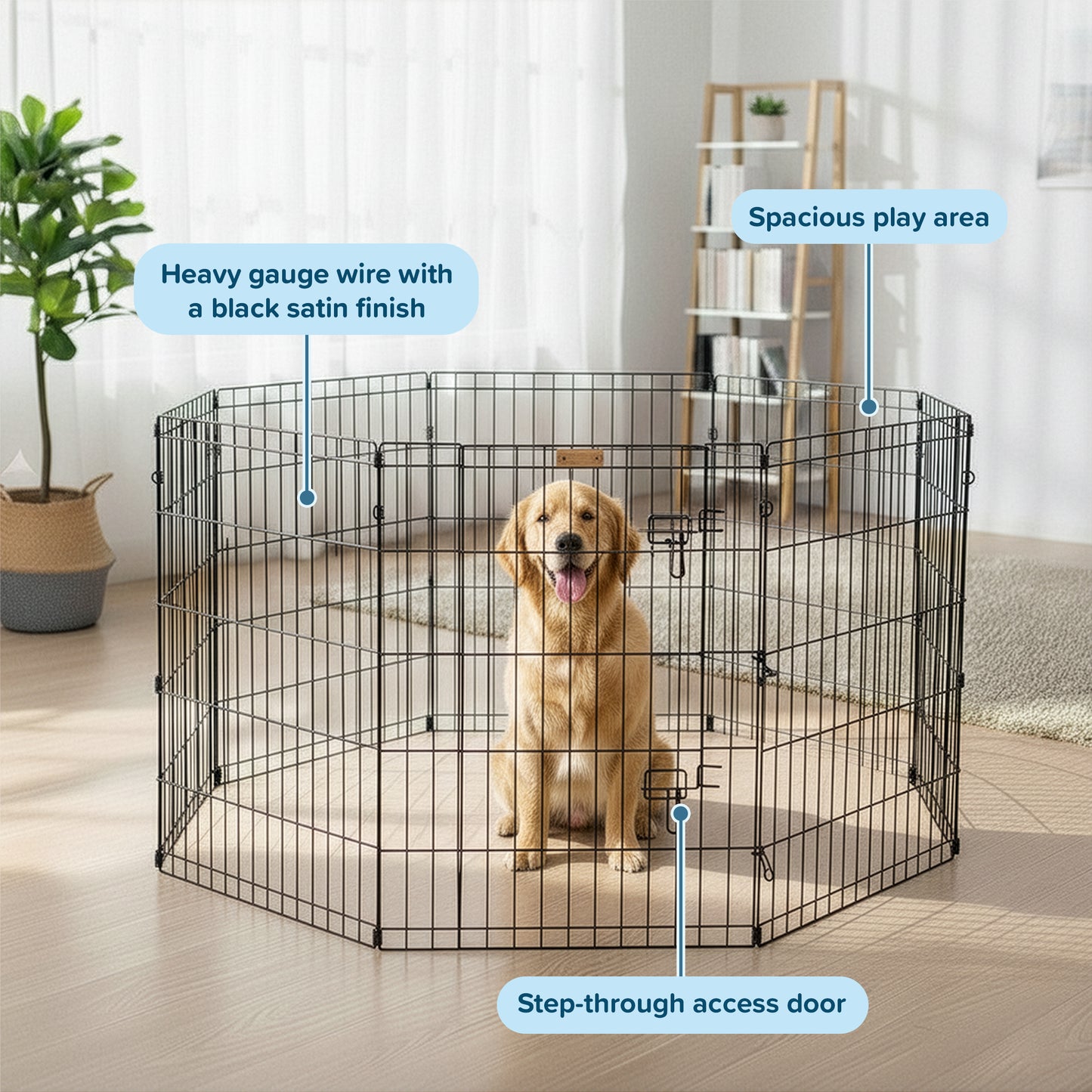 PETMAKER Indoor/Outdoor Foldable Dog Playpen