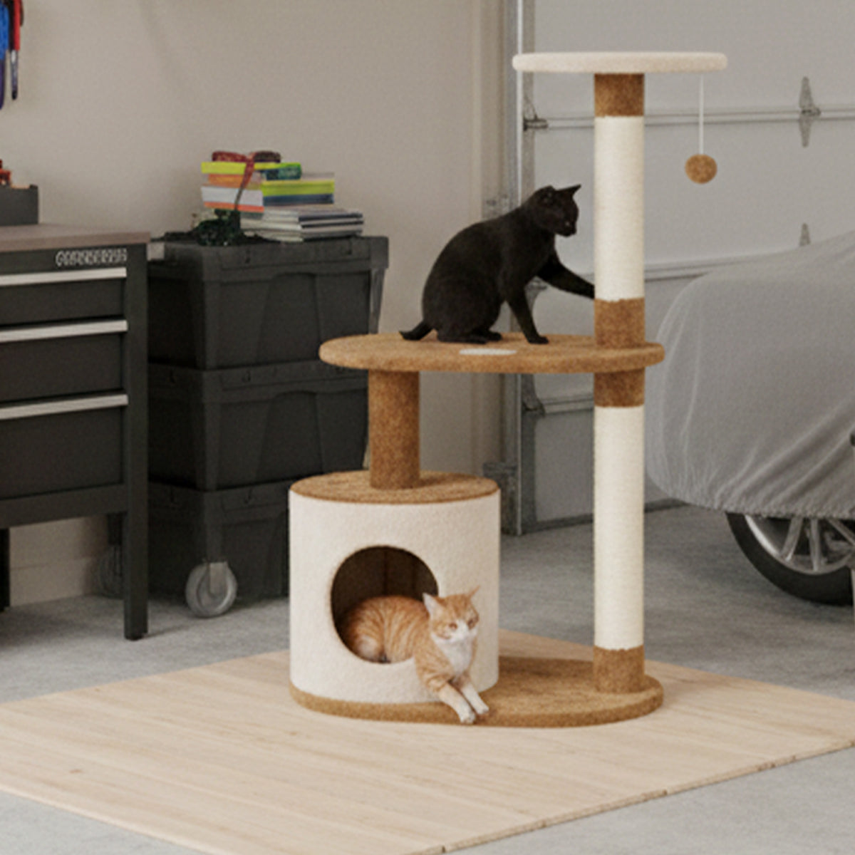 3-Tier Cat Tower with Scratch Posts