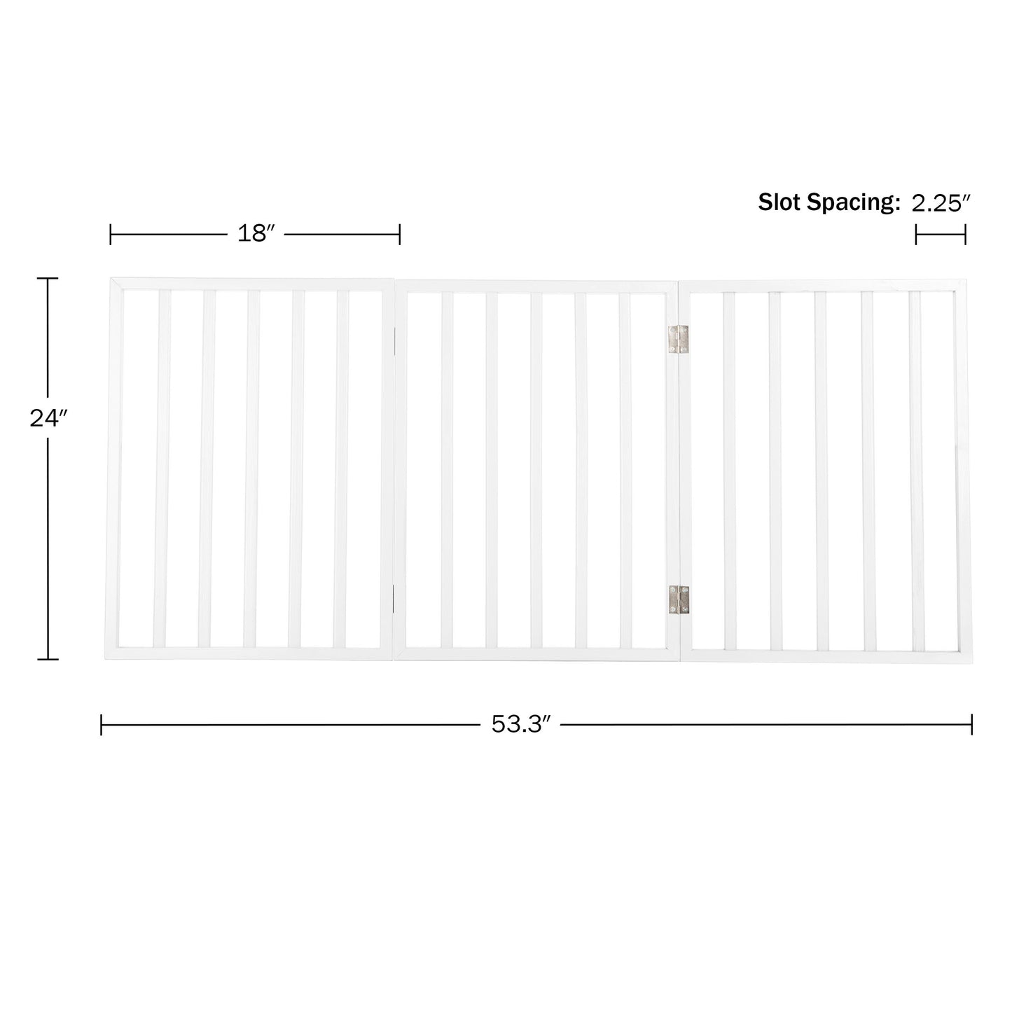 PETMAKER 3-Panel Indoor Foldable Pet Gate, White