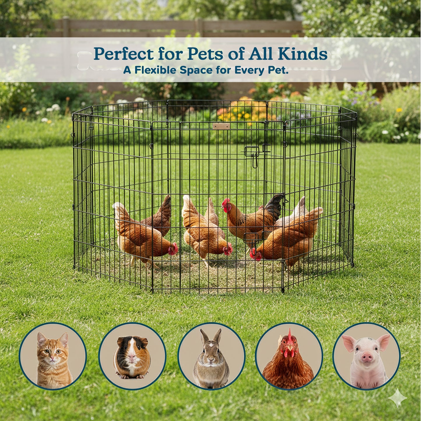 PETMAKER Indoor/Outdoor Foldable Dog Playpen