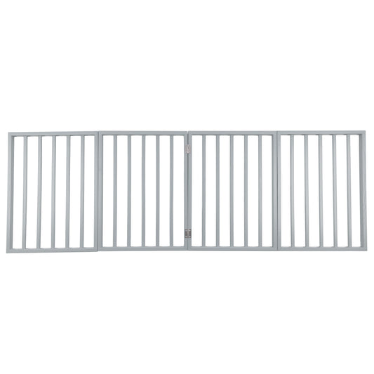 PETMAKER 4-Panel Indoor Foldable Pet Gate, Gray