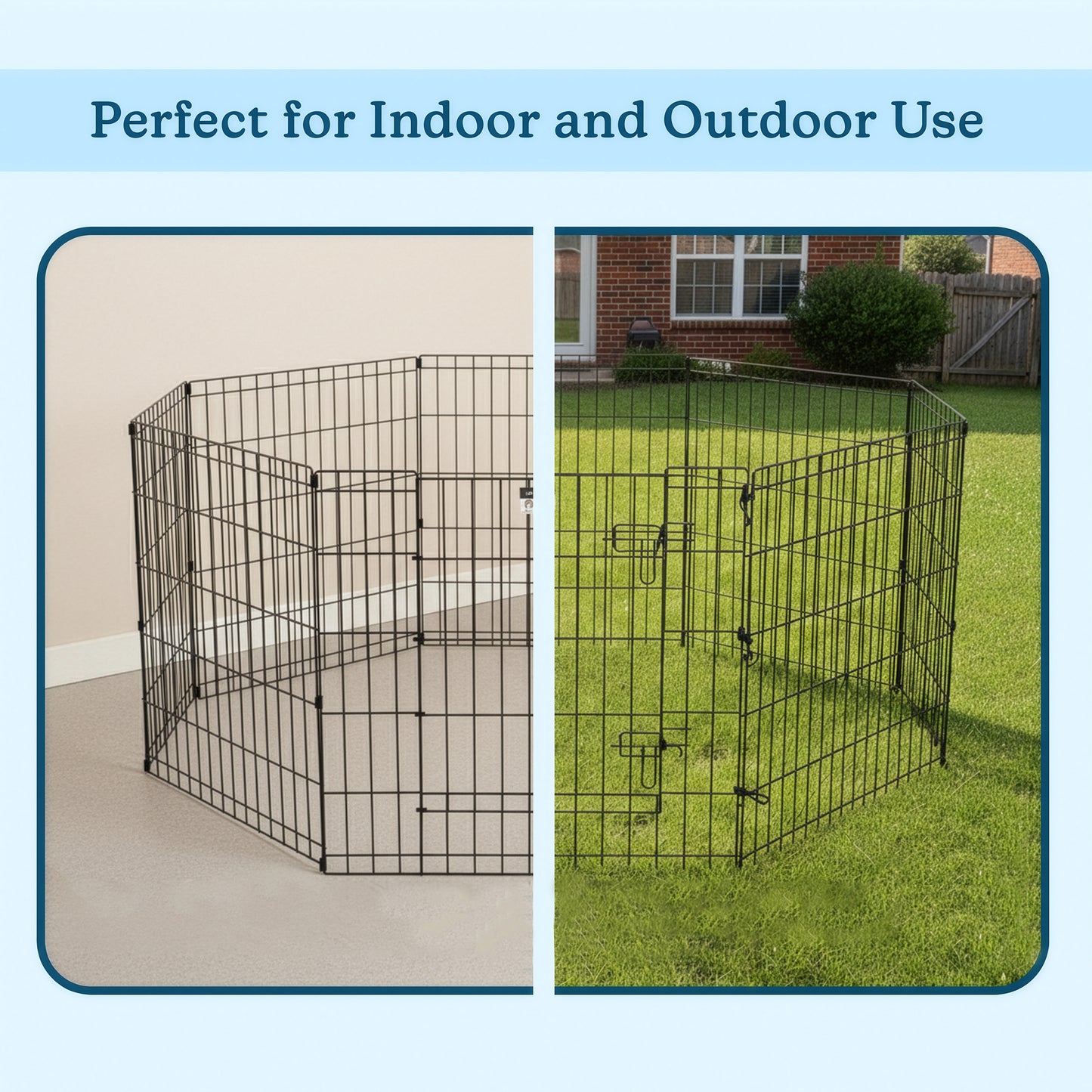 PETMAKER Indoor/Outdoor Foldable Dog Playpen