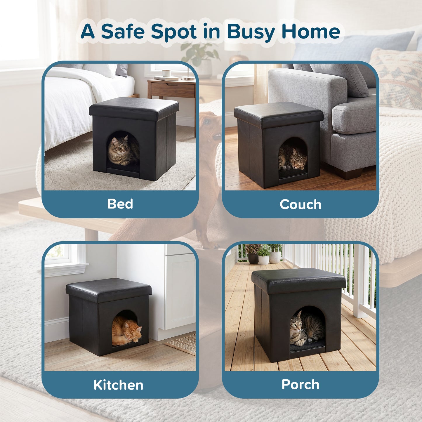 Collapsible Pet House Ottoman