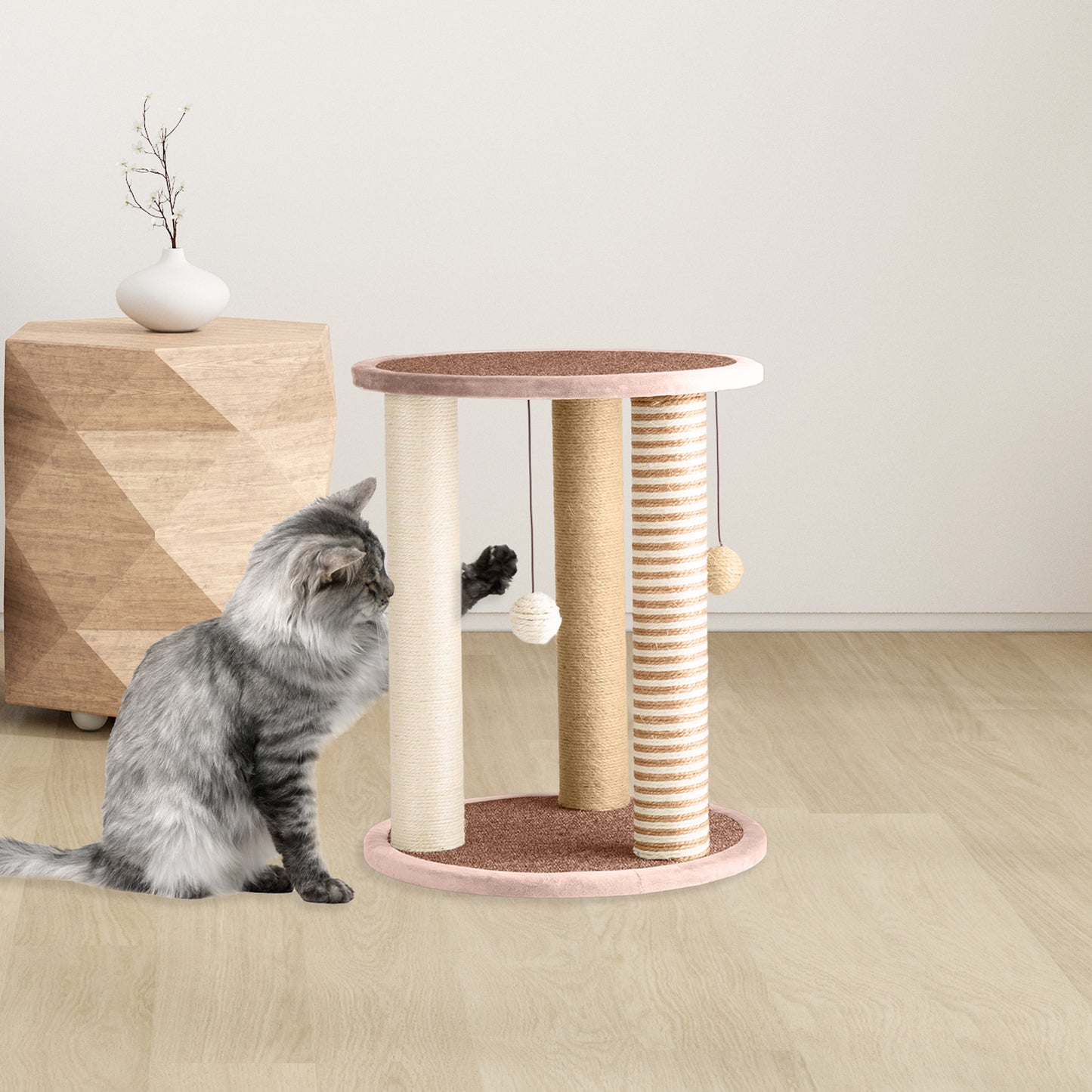 Cat Scratching Post Tower with 3 Posts