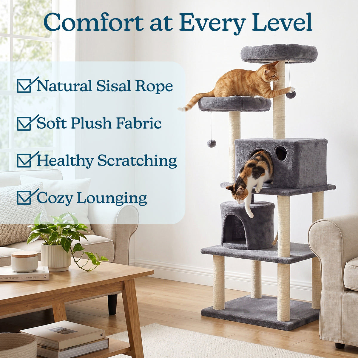5-Tier Cat Tree with Scratch Posts