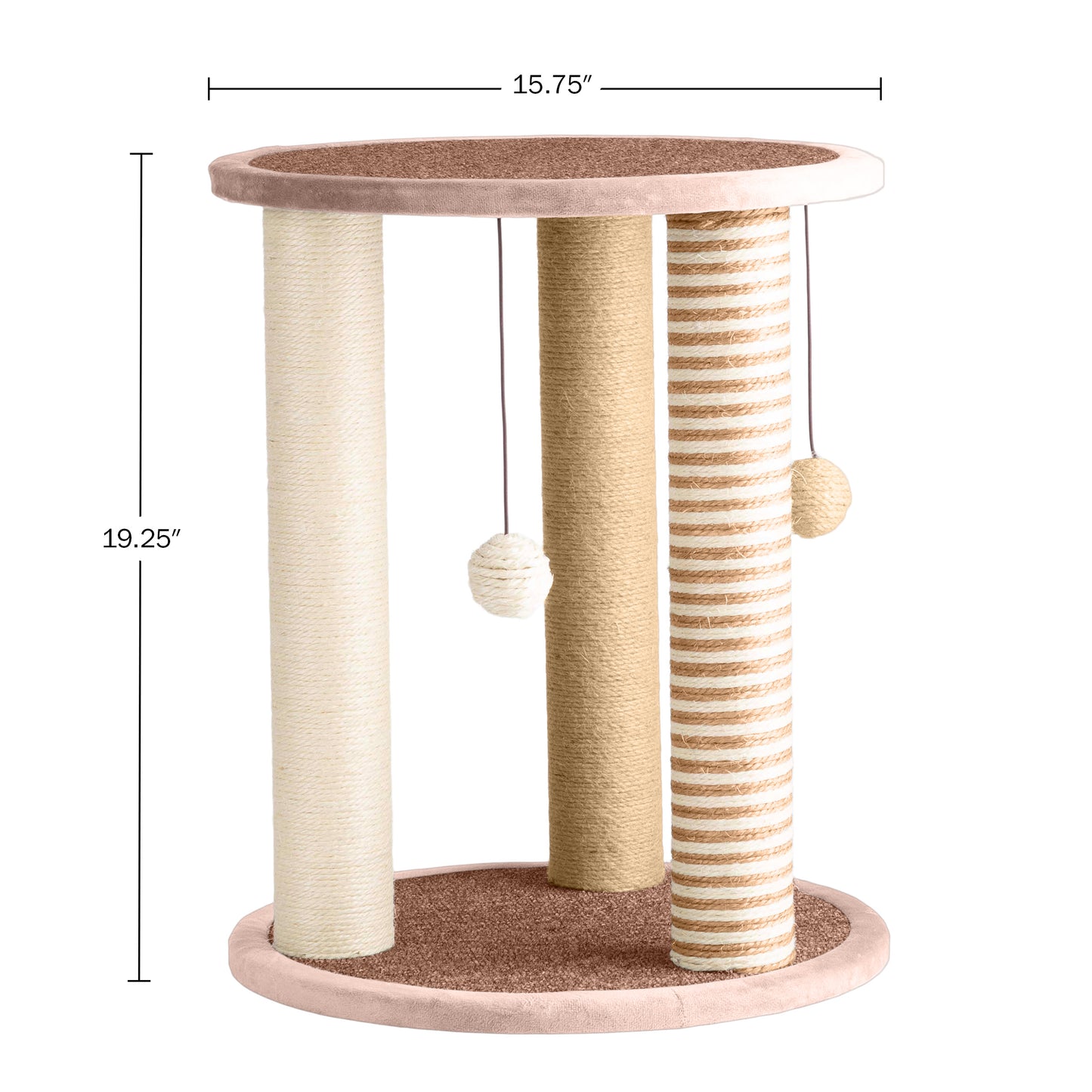 Cat Scratching Post Tower with 3 Posts