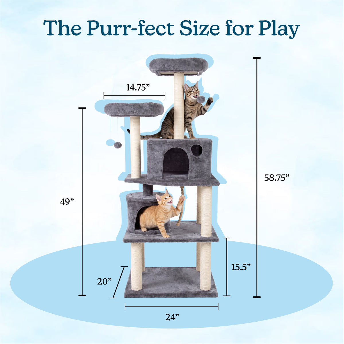 5-Tier Cat Tree with Scratch Posts