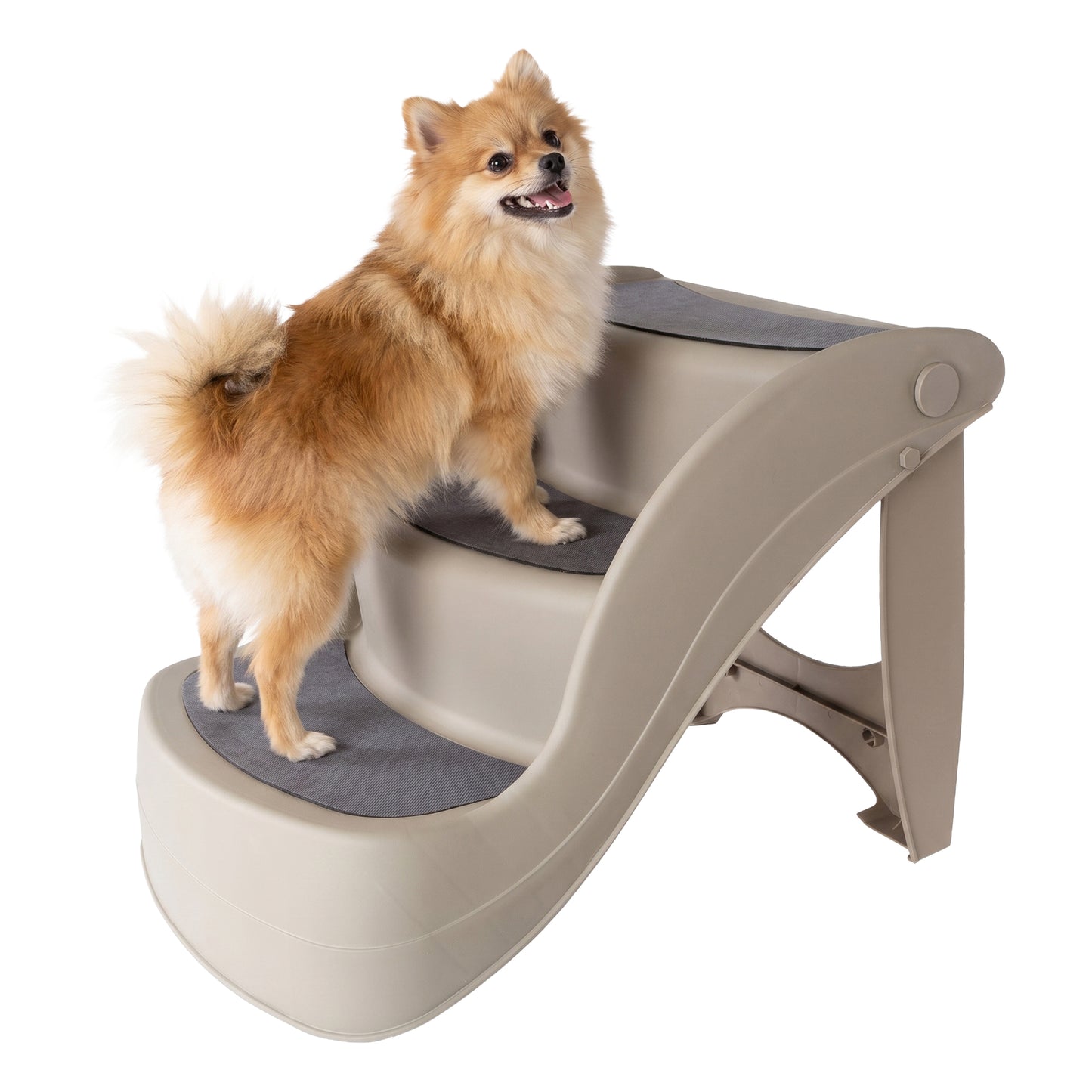 PETMAKER 3-Step Pet Stairs for Small Dogs, Tan