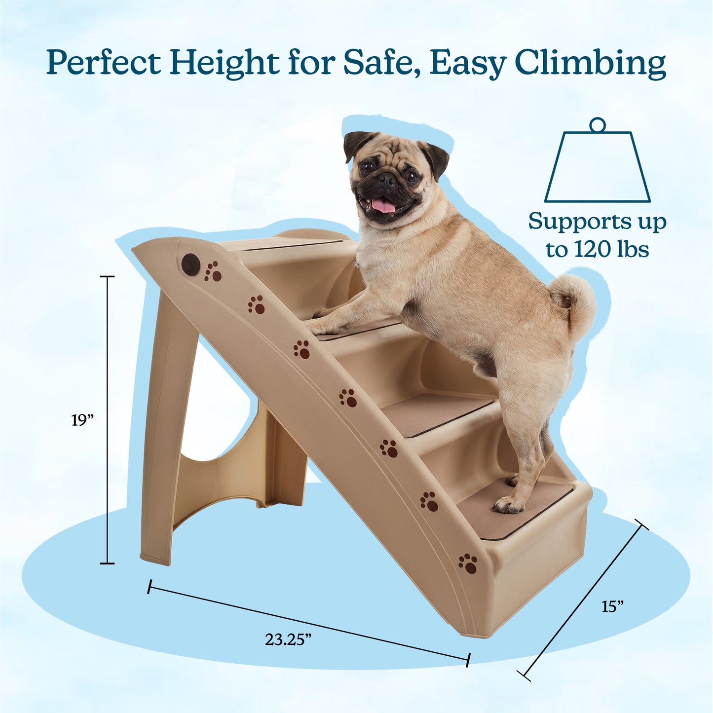Foldable 4-Step Nonslip Pet Stairs