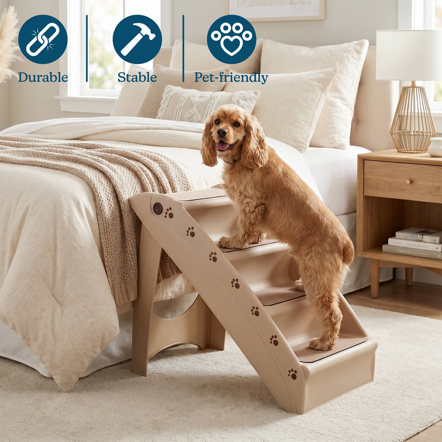 Foldable 4-Step Nonslip Pet Stairs