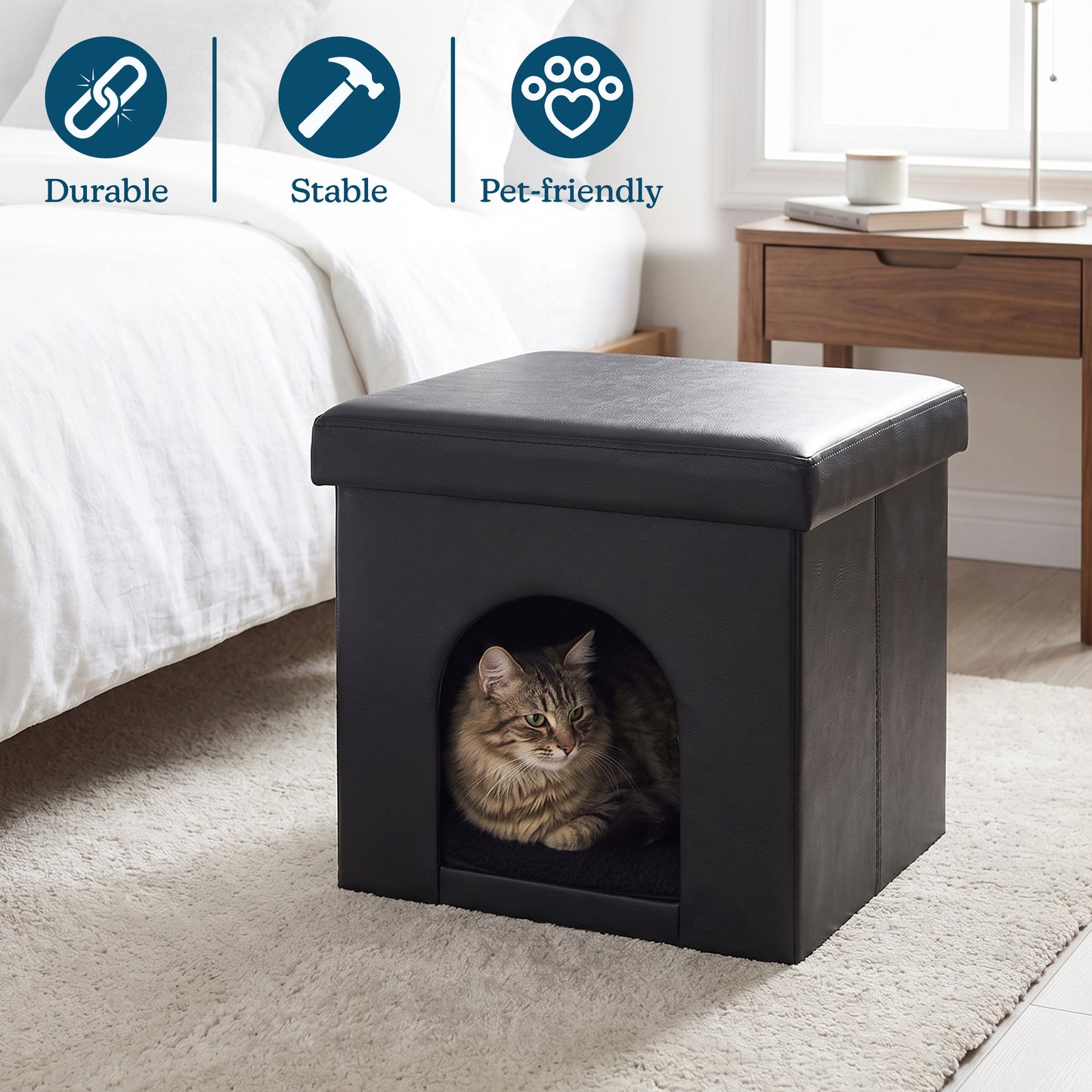 Collapsible Pet House Ottoman