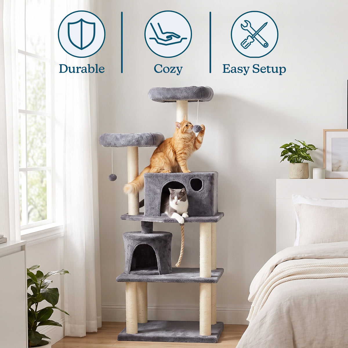5-Tier Cat Tree with Scratch Posts