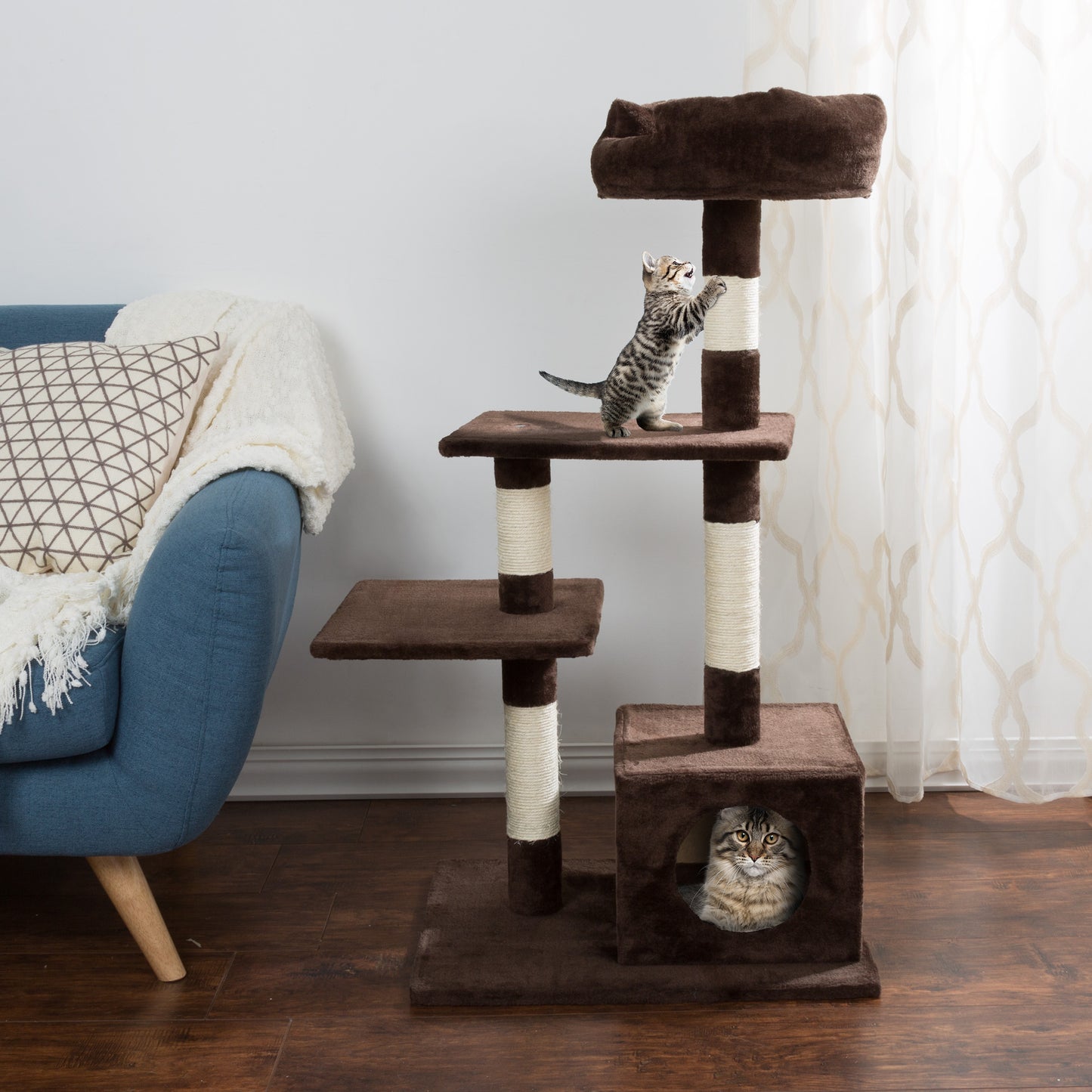 4-Tier Cat Tree with Penthouse Condo